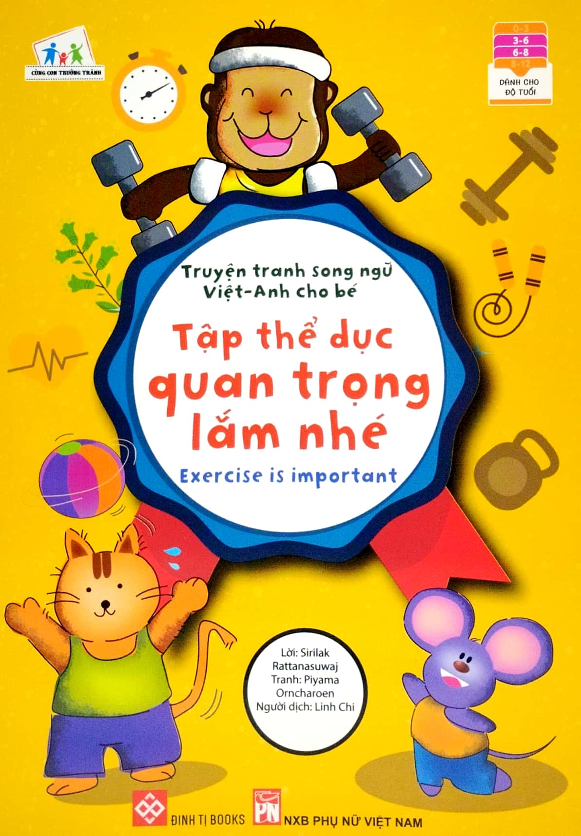 truyện tranh song ngữ việt - anh cho bé - exercise is important - tập thể dục quan trọng lắm nhé - Ảnh 2