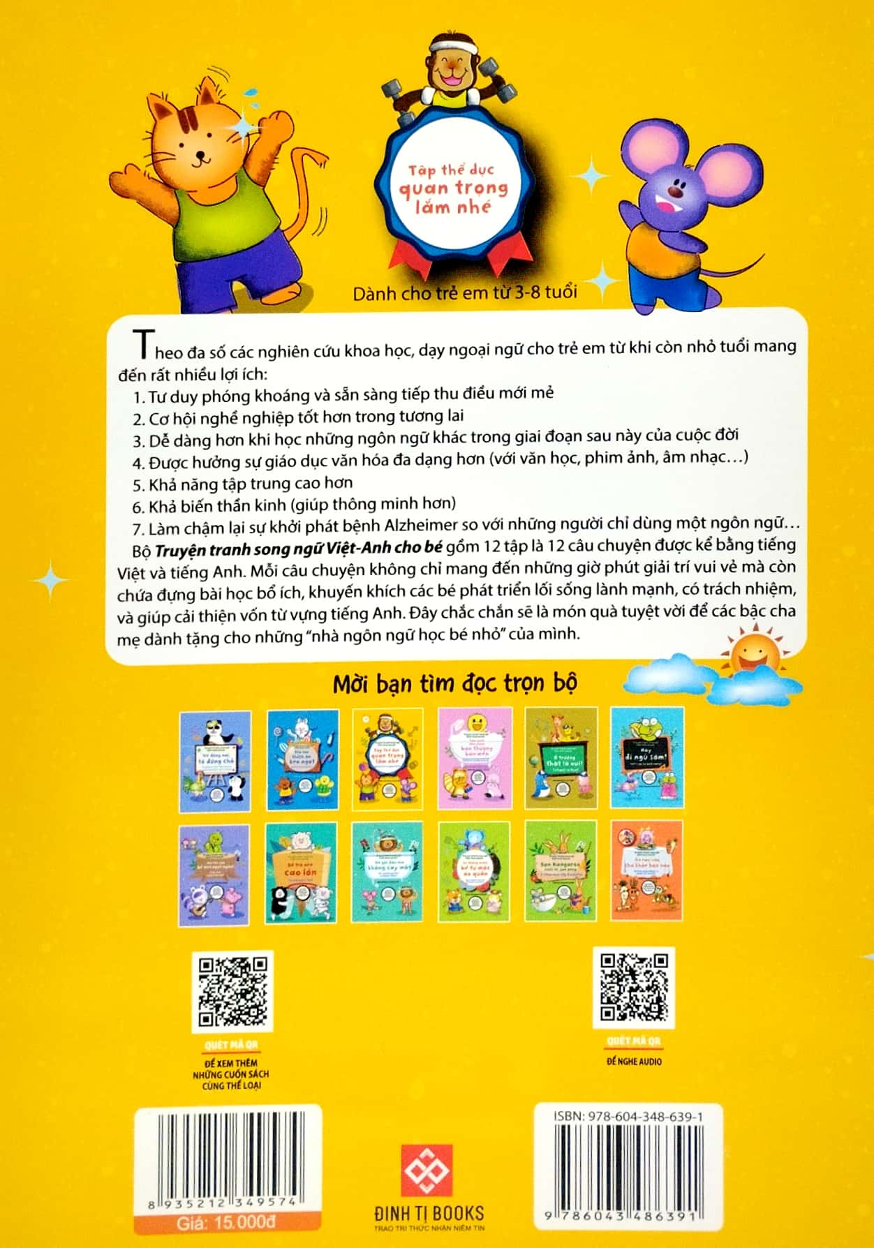truyện tranh song ngữ việt - anh cho bé - exercise is important - tập thể dục quan trọng lắm nhé - Ảnh 6