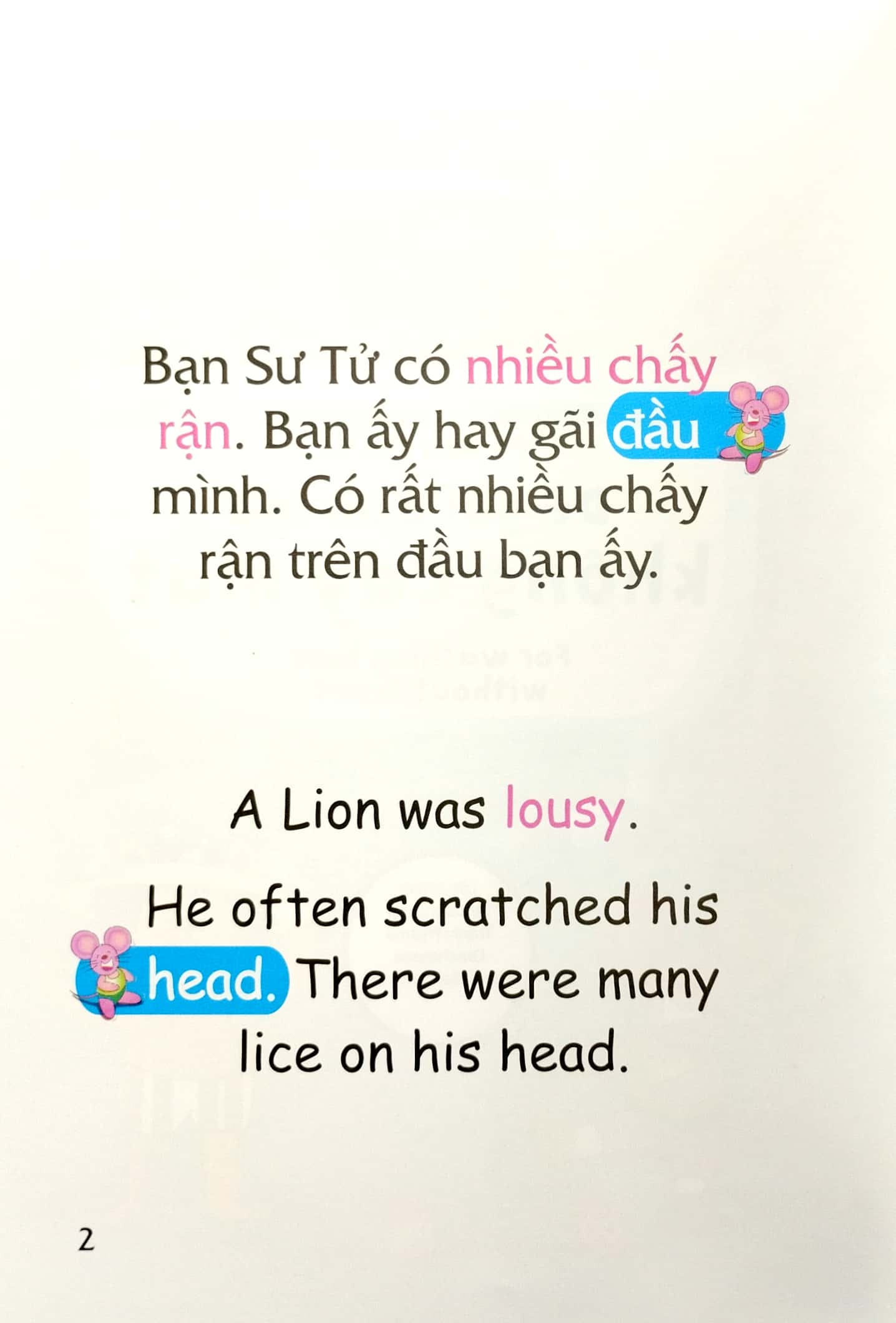 truyện tranh song ngữ việt - anh cho bé - for washing hair without tears - để gội đầu mà không cay mắt - Ảnh 3