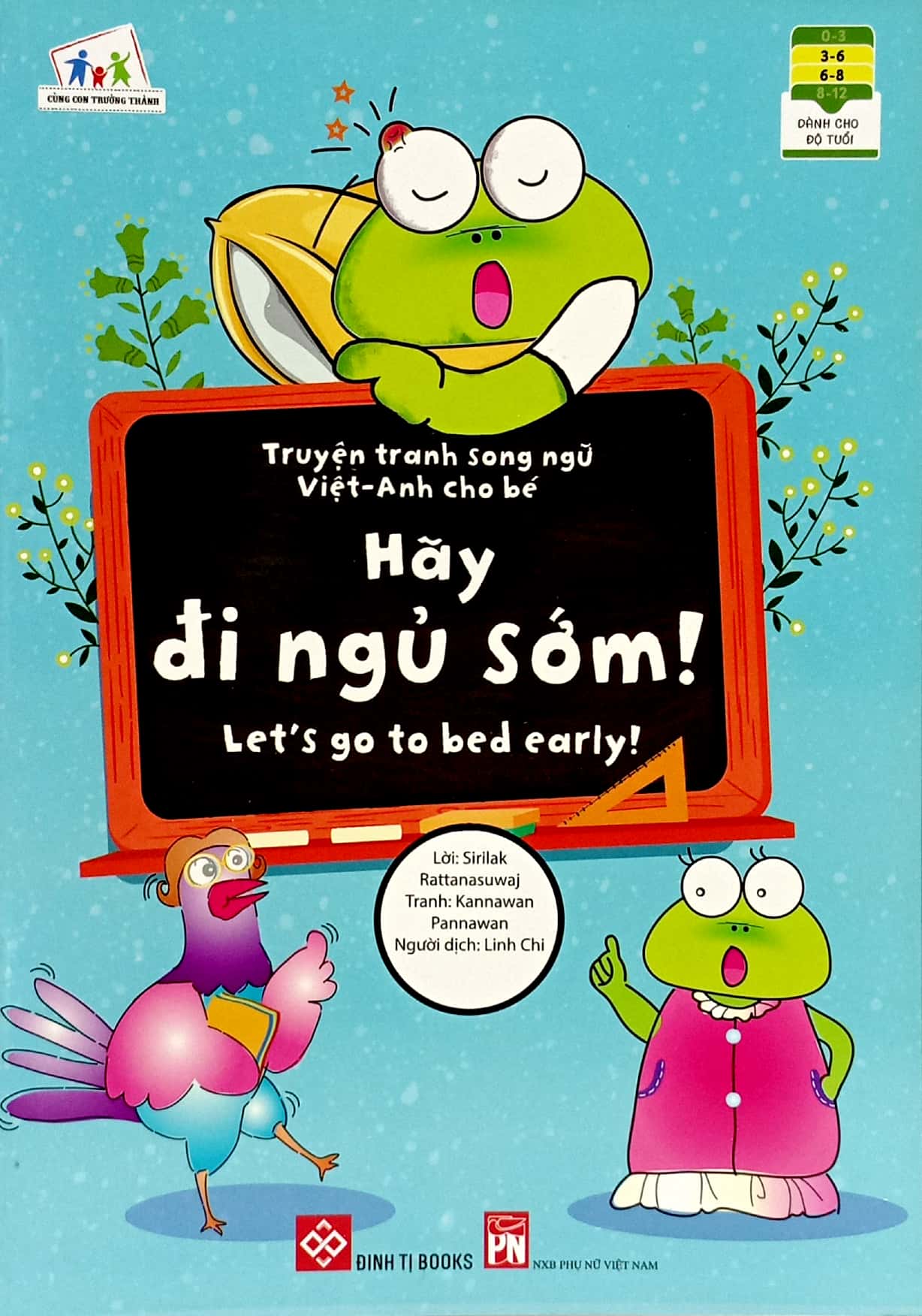 truyện tranh song ngữ việt - anh cho bé - letℹs go to bed early! - hãy đi ngủ sớm! - Ảnh 2
