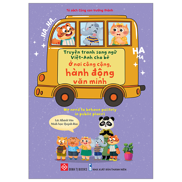 truyện tranh song ngữ việt-anh cho bé - ở nơi công cộng, hành động văn minh - we need to behave politely in public places