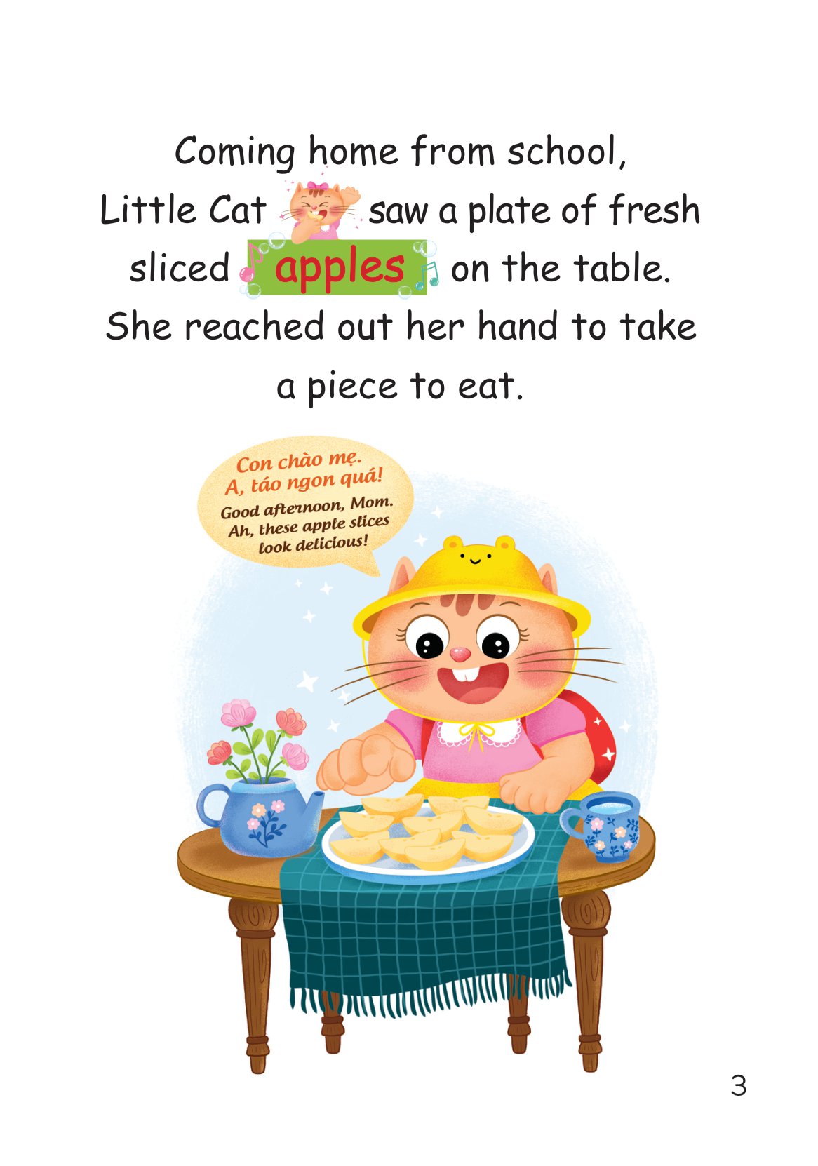 truyện tranh song ngữ việt-anh cho bé - rửa tay sạch sẽ, mạnh khỏe an toàn - washing your hands properly and you are always healthy - Ảnh 4