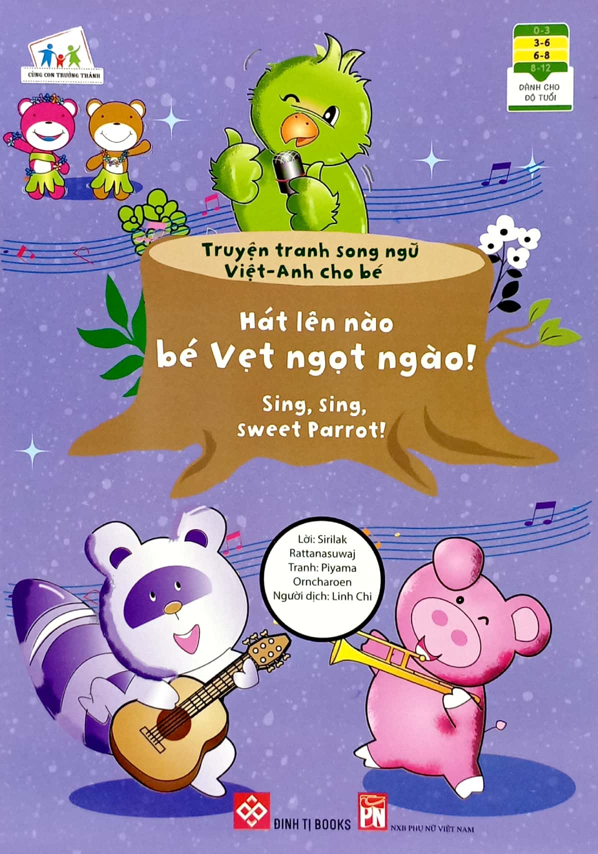 truyện tranh song ngữ việt - anh cho bé - sing, sing, sweet parrot! - hát lên nào bé vẹt ngọt ngào! - Ảnh 2