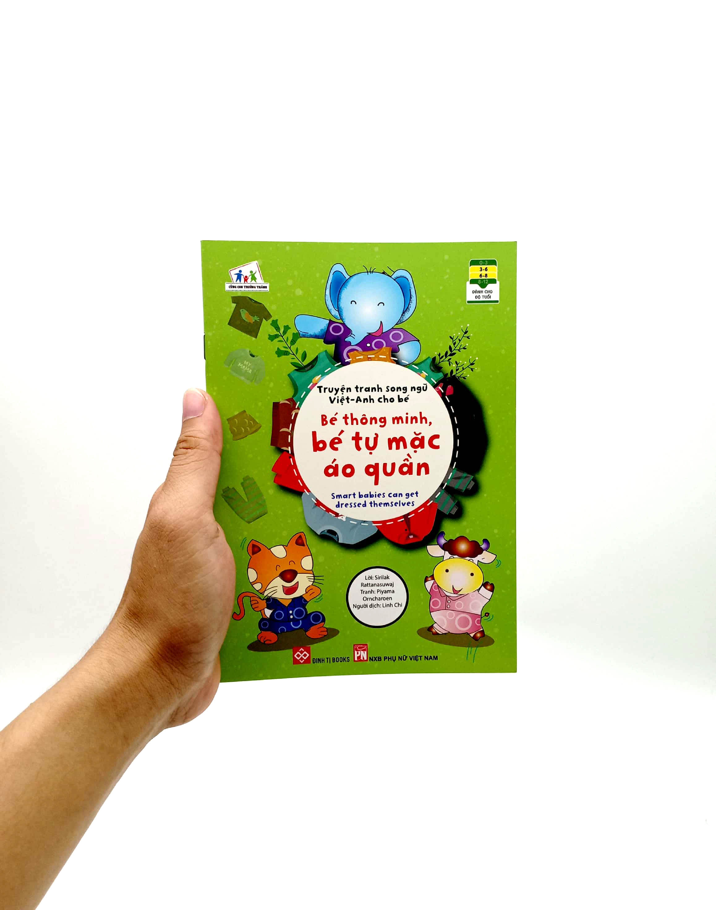 truyện tranh song ngữ việt - anh cho bé - smart babies can get dressed themselves - bé thông minh, bé tự mặc áo quần - Ảnh 7