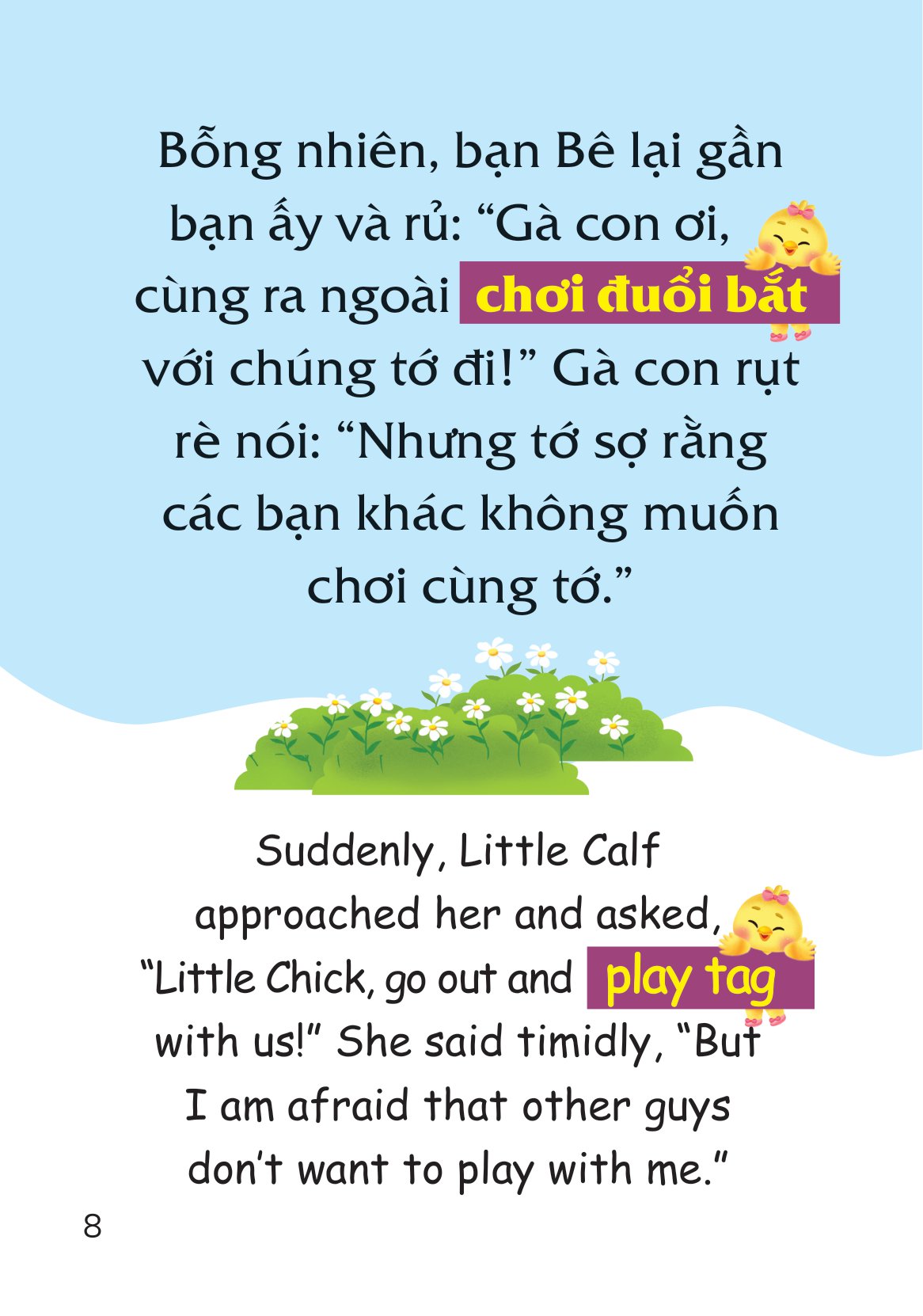 truyện tranh song ngữ việt-anh cho bé - thân thiện hòa đồng, vun trồng tình bạn - being open and sociable, you will have good friends - Ảnh 9