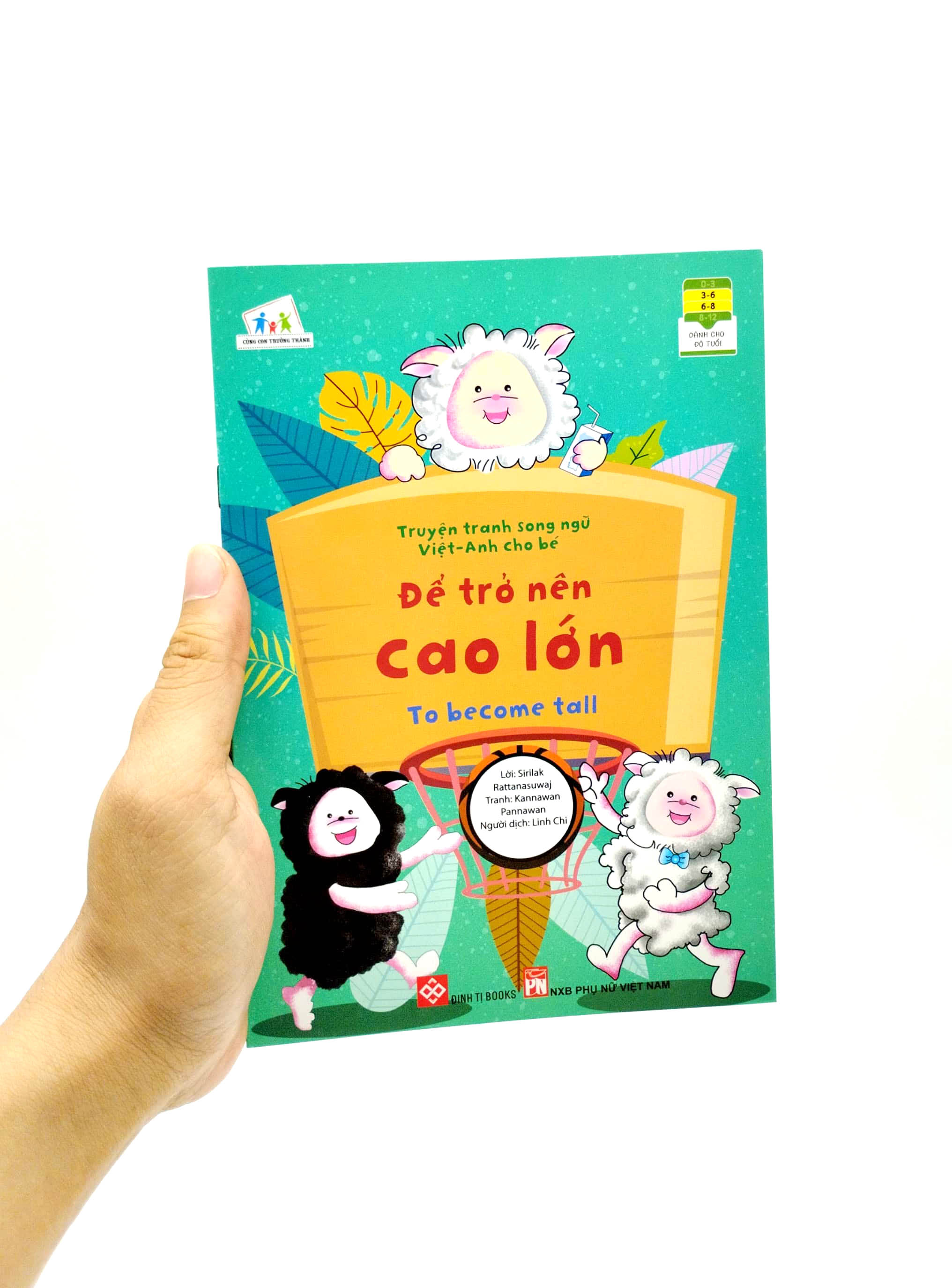 truyện tranh song ngữ việt - anh cho bé - to become tall - để trở nên cao lớn - Ảnh 7