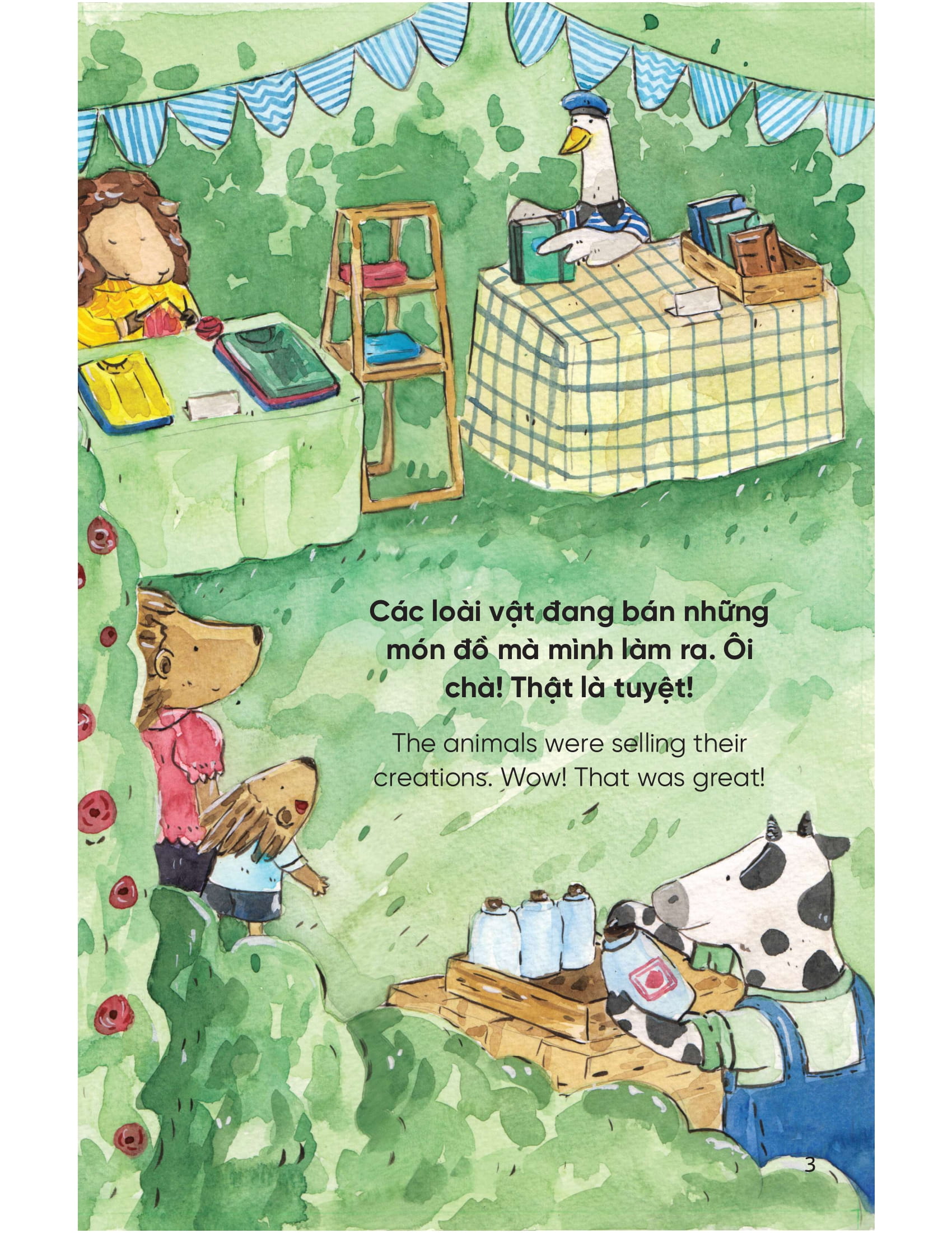 truyện tranh song ngữ việt - anh dành cho trẻ em - cùng học cư xử tốt - bé học cư xử thân thiện, niềm nở - being friendly - Ảnh 3