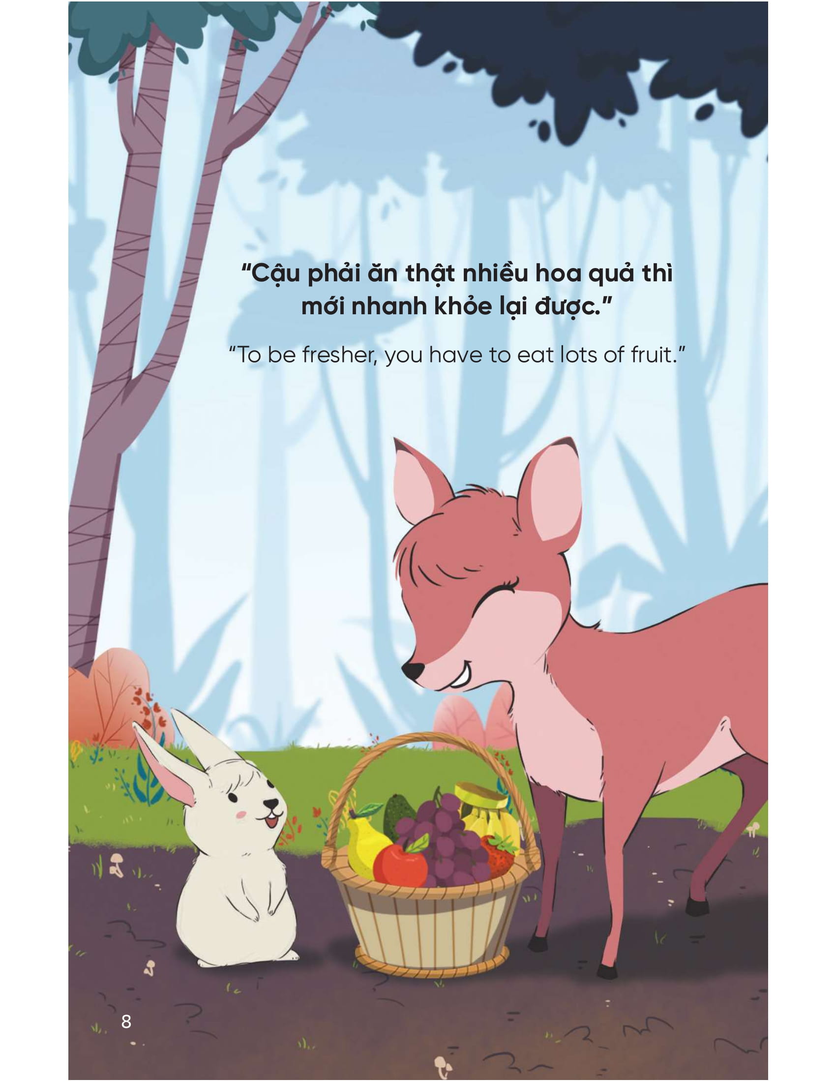 truyện tranh song ngữ việt - anh dành cho trẻ em - cùng học cư xử tốt - bé học sẻ chia - sharing generously - Ảnh 8