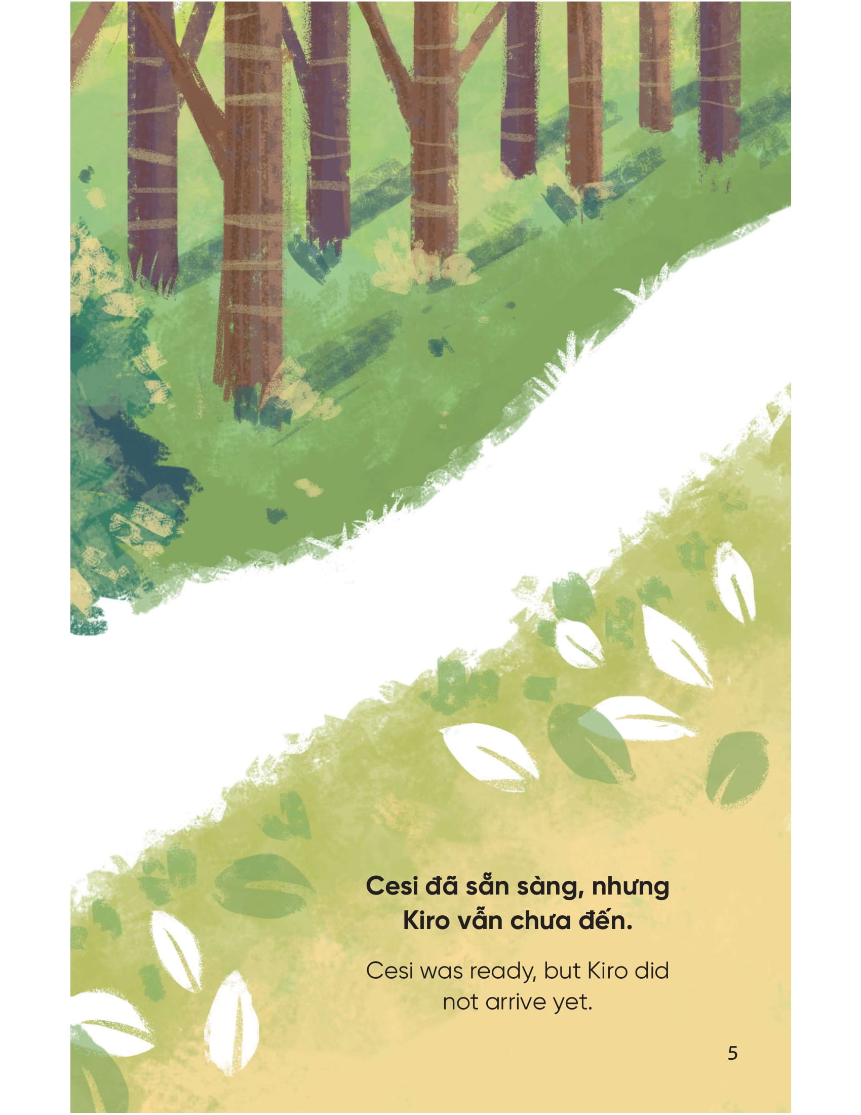 truyện tranh song ngữ việt - anh dành cho trẻ em - cùng học cư xử tốt - bé học tính kiên nhẫn - being patient - Ảnh 5