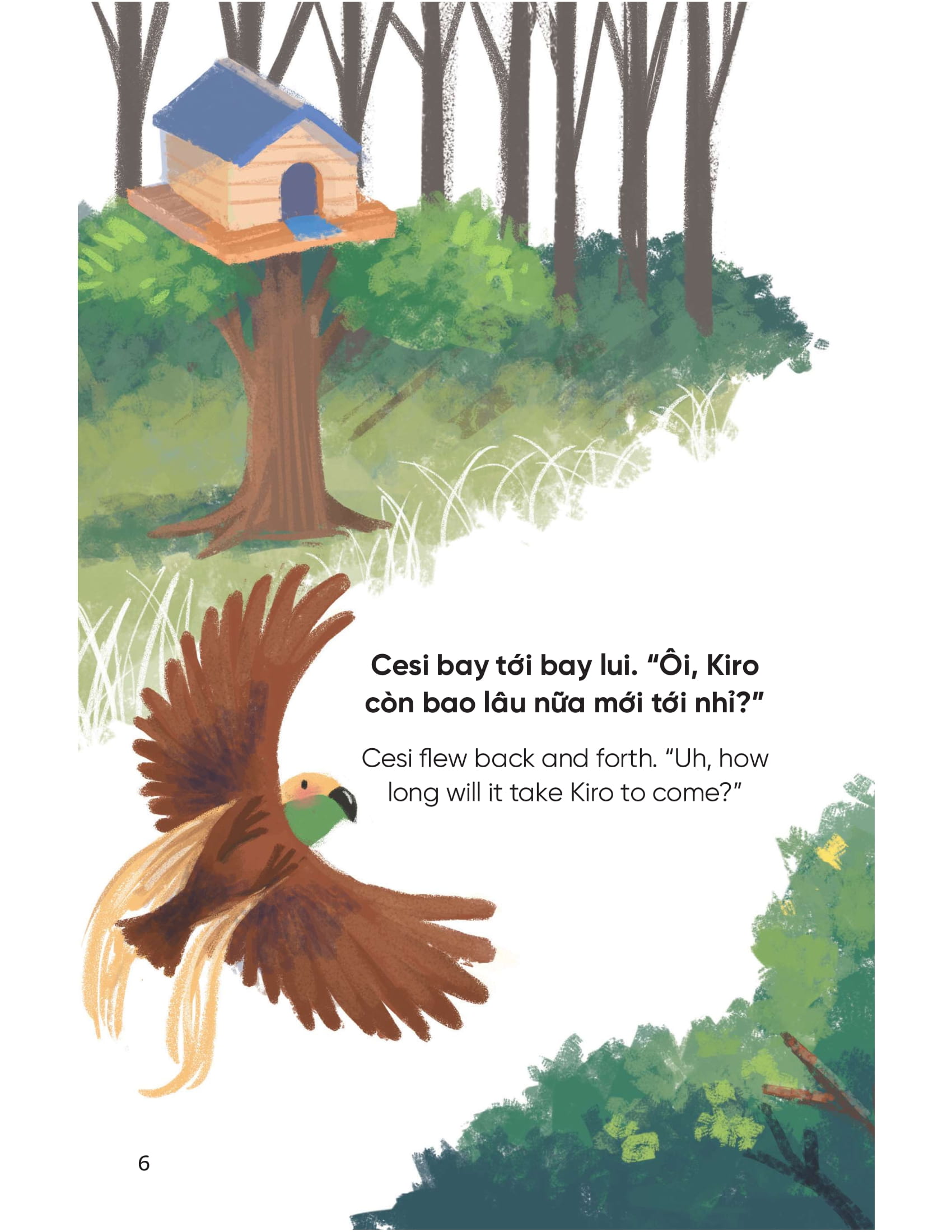 truyện tranh song ngữ việt - anh dành cho trẻ em - cùng học cư xử tốt - bé học tính kiên nhẫn - being patient - Ảnh 6