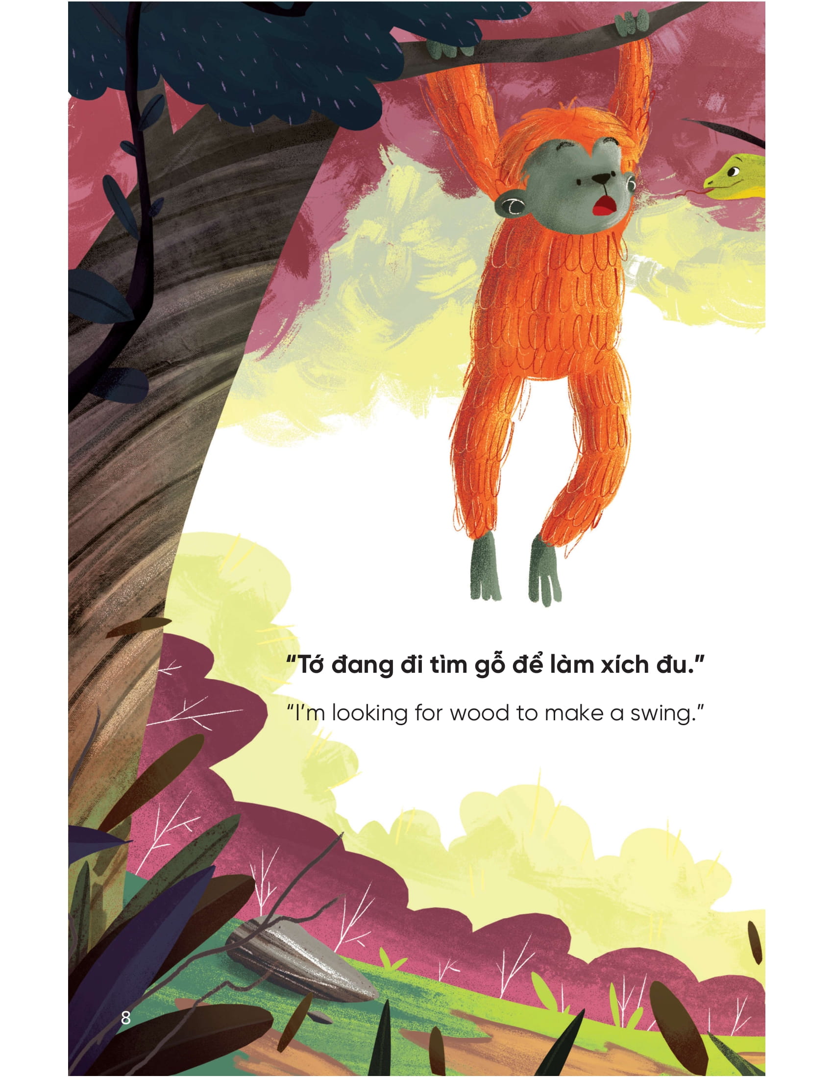 truyện tranh song ngữ việt - anh dành cho trẻ em - cùng học cư xử tốt - bé học tính kiên trì - being persistent - Ảnh 8