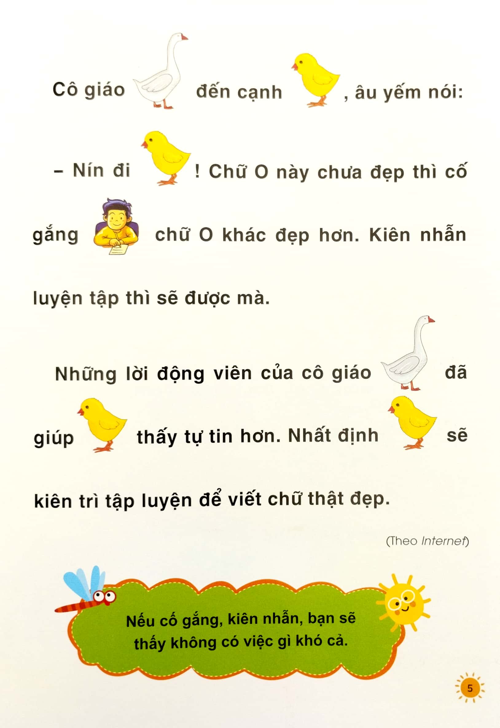 truyện tranh tư duy cho bé - song ngữ việt-anh - kiên trì - Ảnh 5