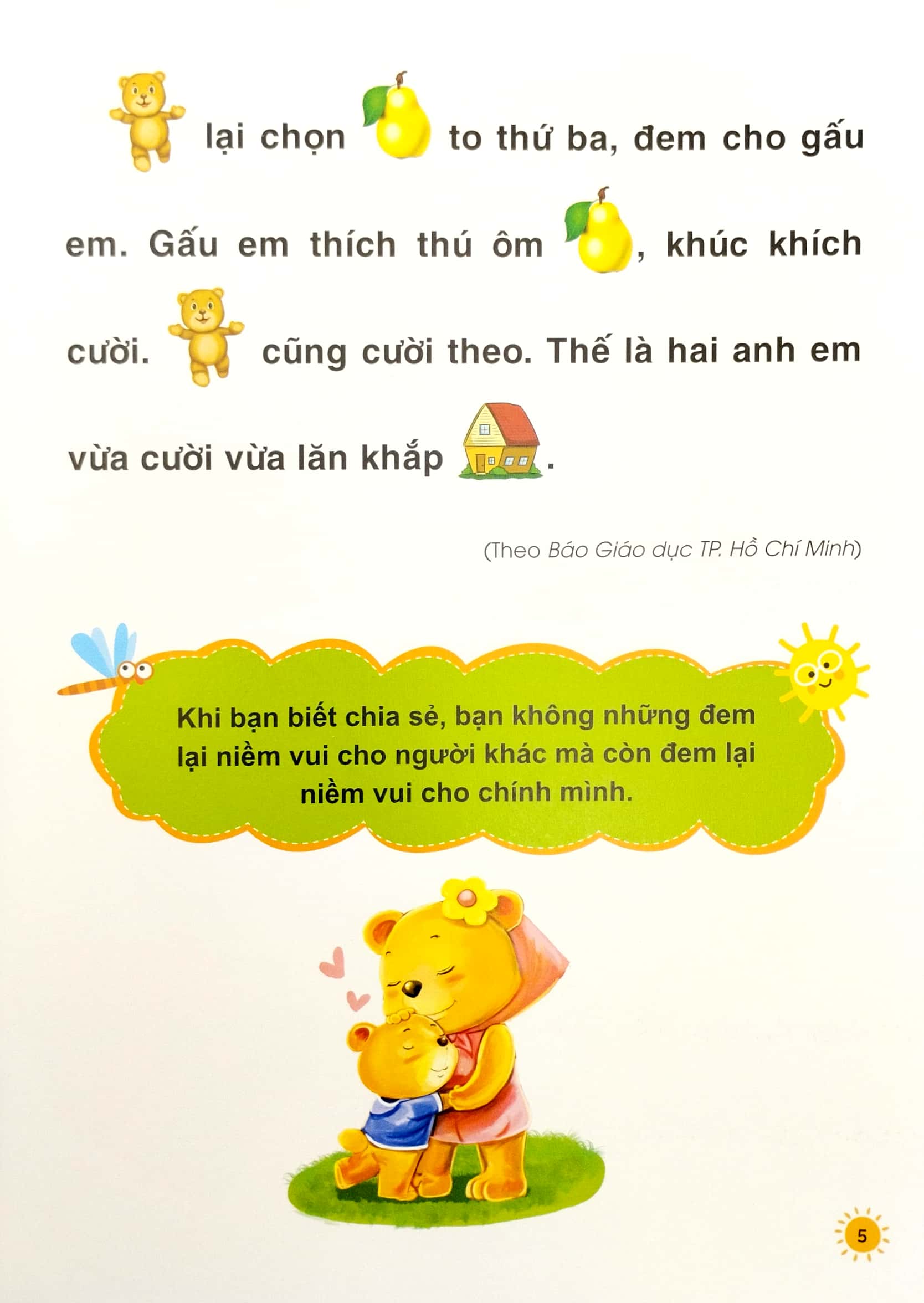 truyện tranh tư duy cho bé - song ngữ việt-anh - yêu thương và chia sẻ - Ảnh 5