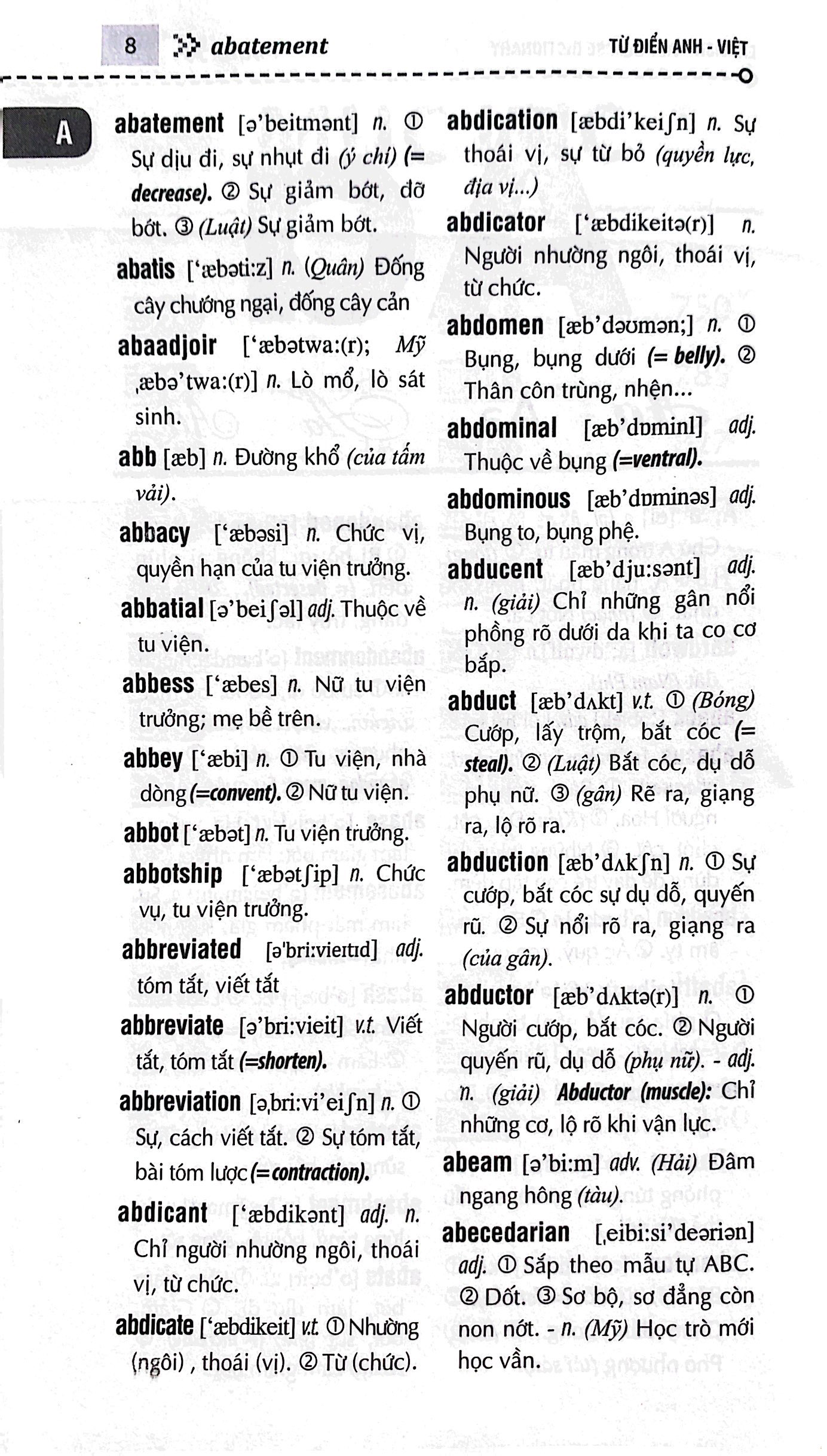 từ điển anh việt 225.000 mục từ & định nghĩa (bìa cứng) (tái bản 2024) - Ảnh 7