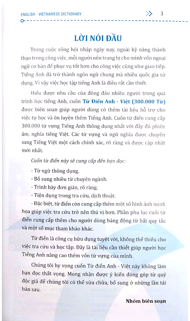 từ điển anh việt 300000 mục từ và định nghĩa (tái bản) - bìa cứng - Ảnh 3