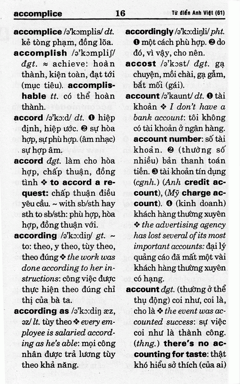 từ điển anh - việt (61.000 từ) - sách bỏ túi - Ảnh 12
