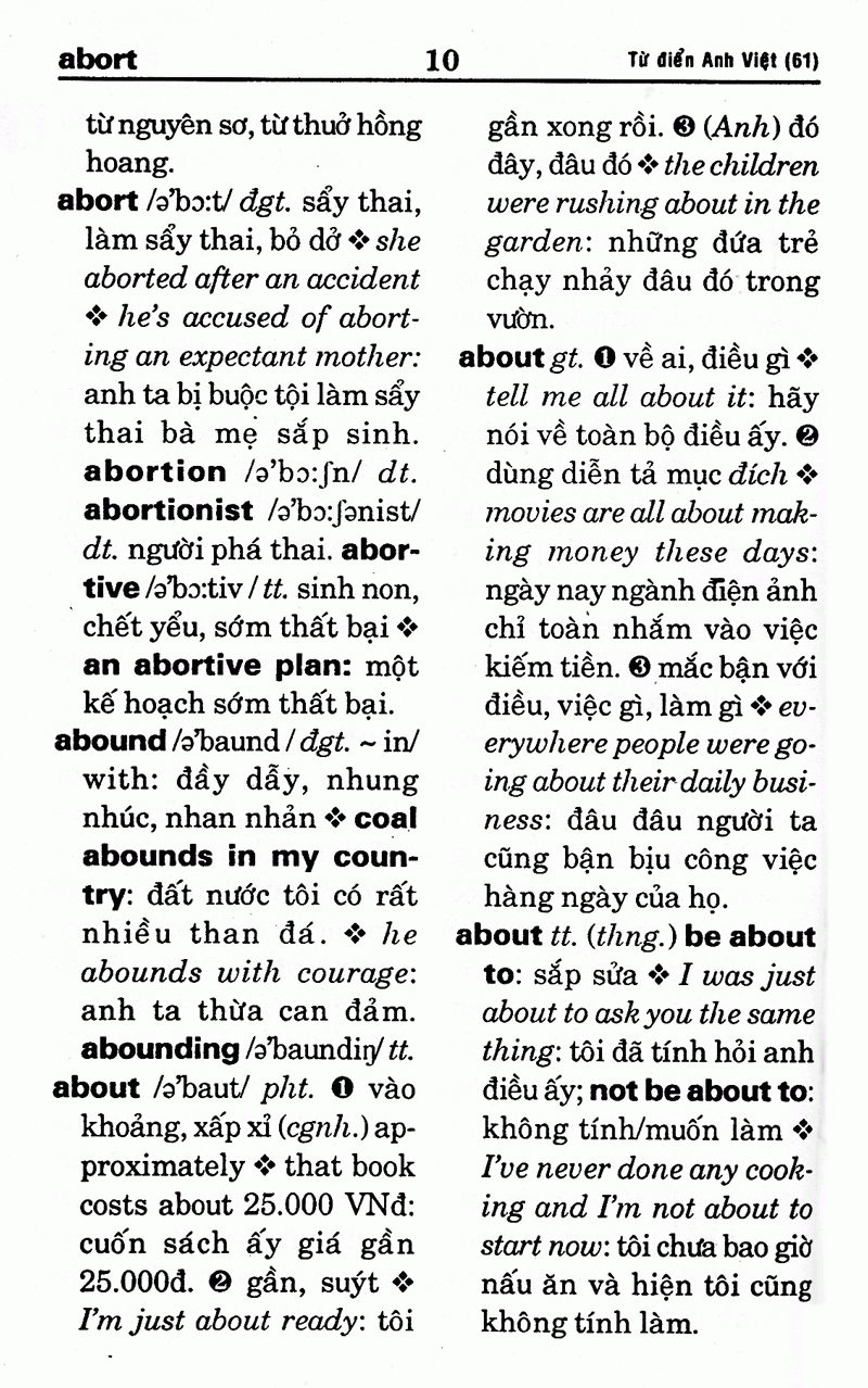 từ điển anh - việt (61.000 từ) - sách bỏ túi - Ảnh 6