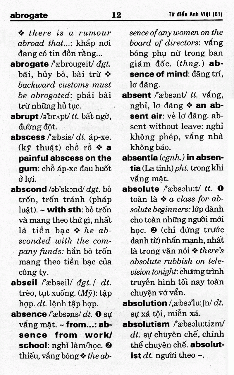 từ điển anh - việt (61.000 từ) - sách bỏ túi - Ảnh 8