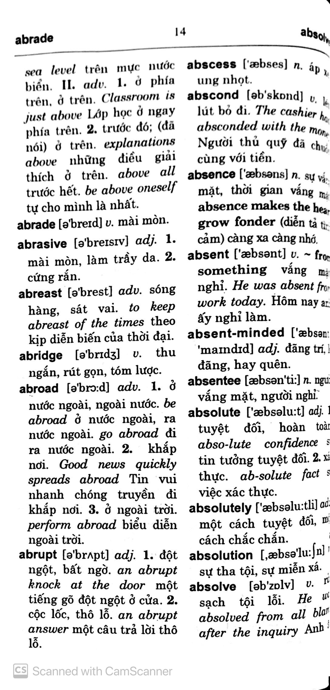 Từ Điển Anh- Việt Dành Cho Học Sinh - Ảnh 10