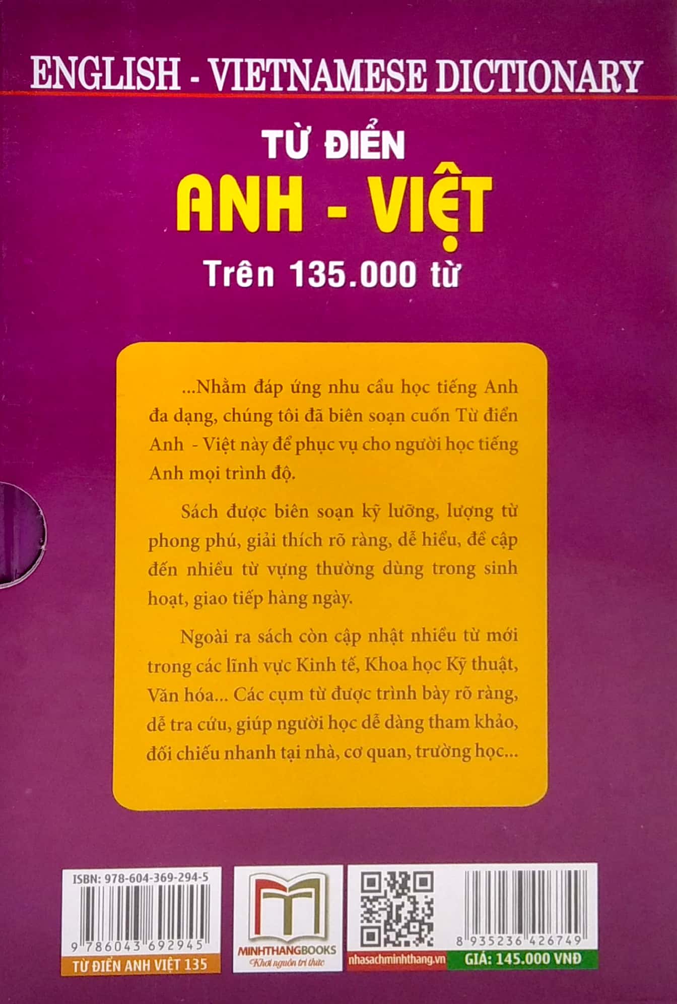 từ điển anh - việt trên 135.000 từ (bìa cứng) (tái bản lần 4) - Ảnh 6