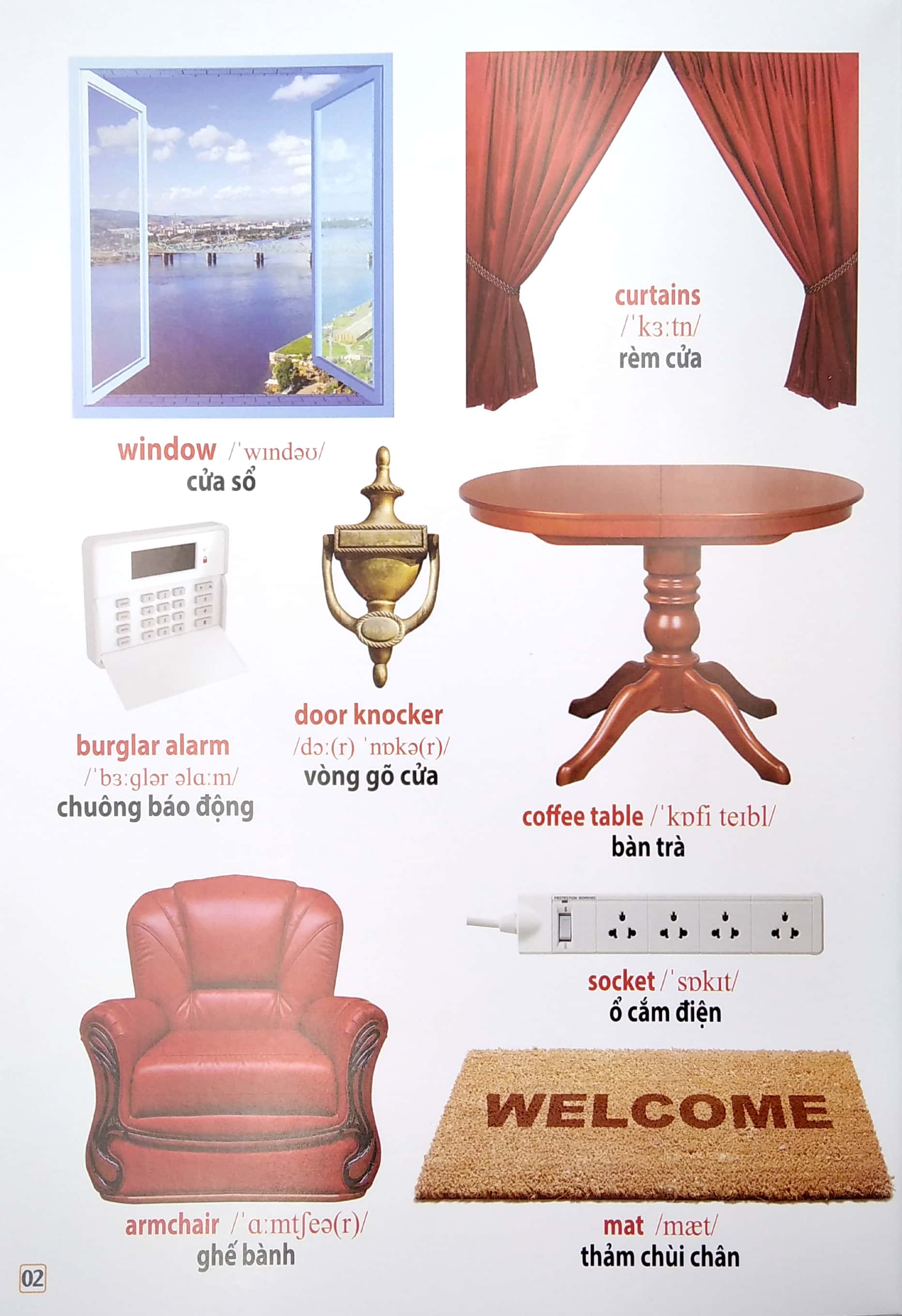 từ điển bằng hình - đồ dùng gia đình (song ngữ việt - anh) - Ảnh 3
