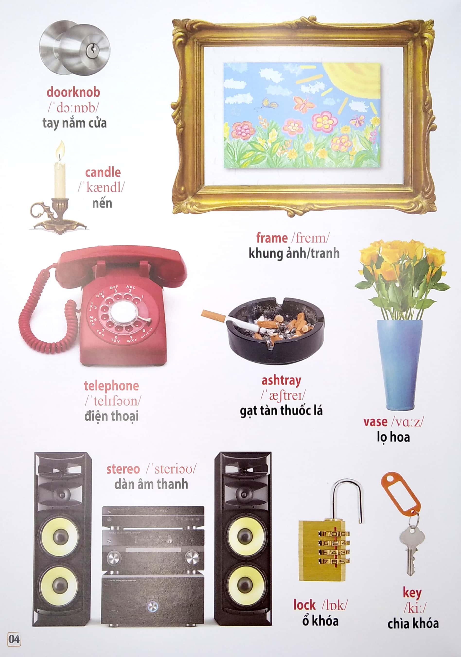 từ điển bằng hình - đồ dùng gia đình (song ngữ việt - anh) - Ảnh 5