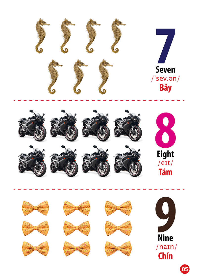 từ điển bằng hình - song ngữ anh-việt - chữ cái và số đếm - Ảnh 6