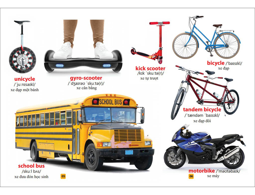 từ điển bằng tranh - phương tiện giao thông (tái bản 2023) - Ảnh 5