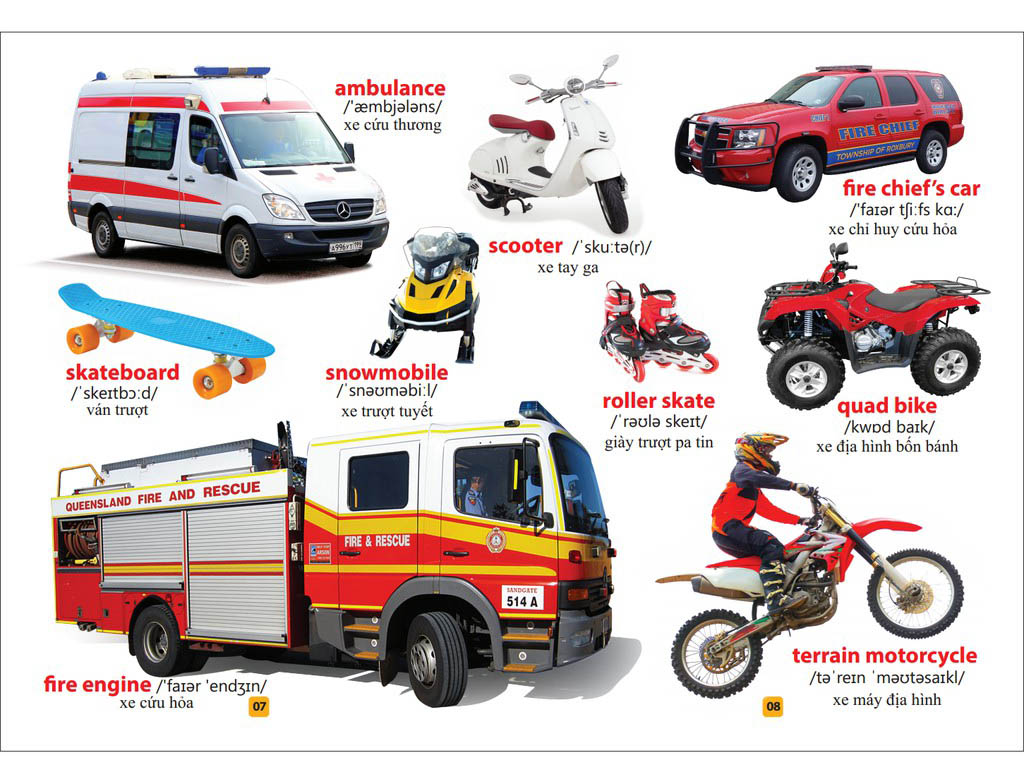 từ điển bằng tranh - phương tiện giao thông (tái bản 2023) - Ảnh 6