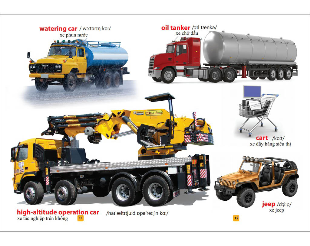 từ điển bằng tranh - phương tiện giao thông (tái bản 2023) - Ảnh 8