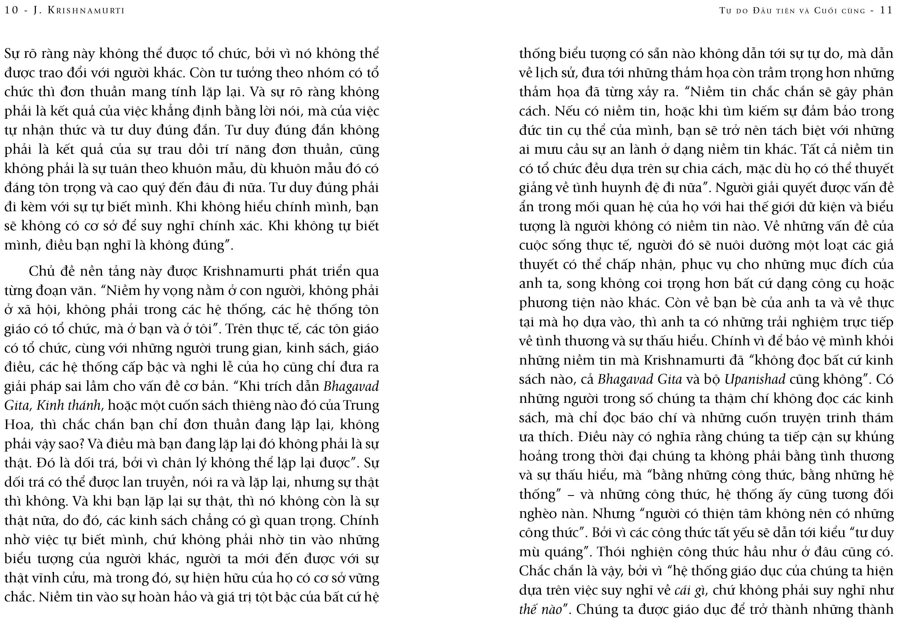 tự do đầu tiên và cuối cùng - the first and last freedom - Ảnh 9