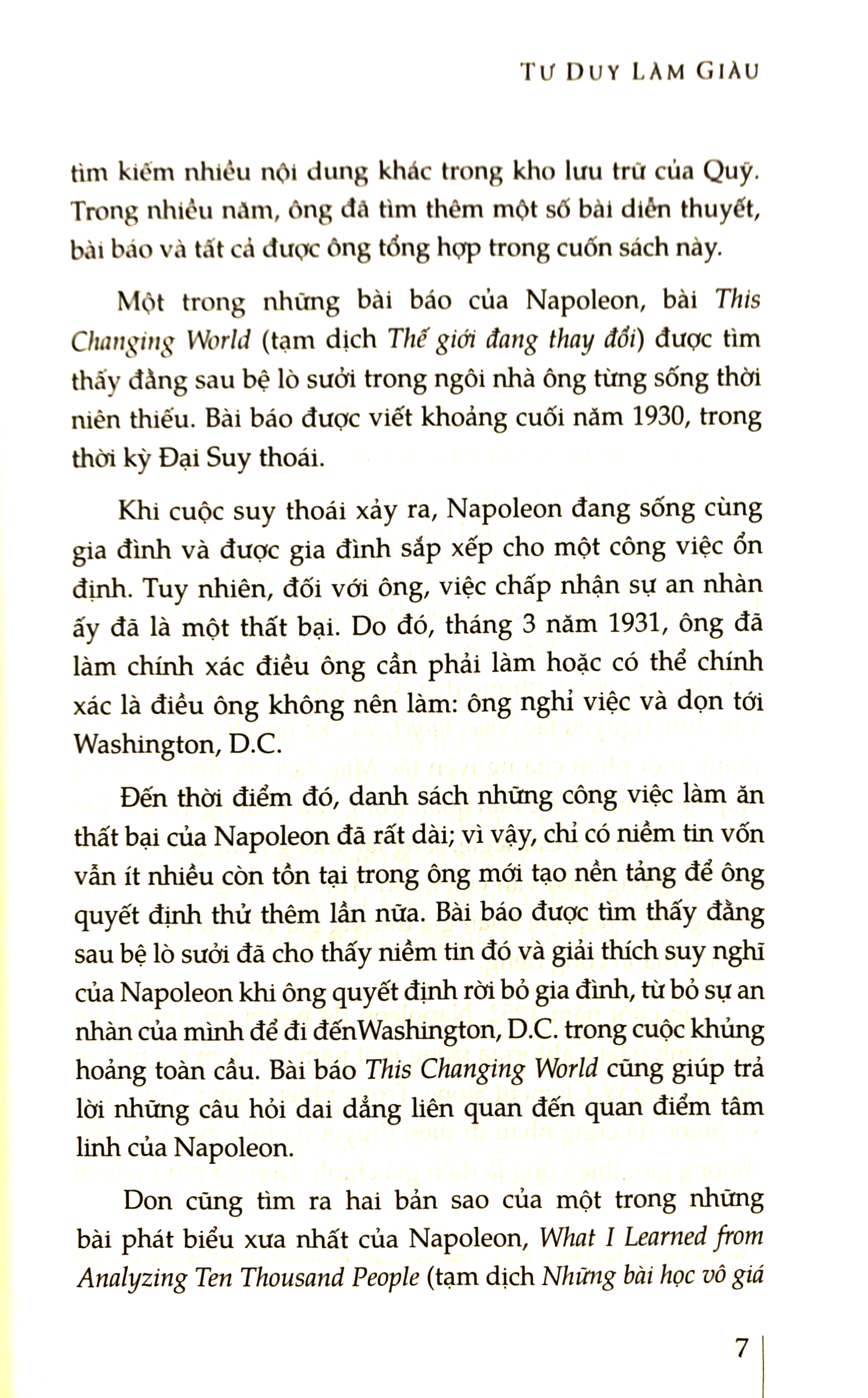 tư duy làm giàu - những bài nói chuyện bất hủ của napoleon hill (tái bản) - Ảnh 5