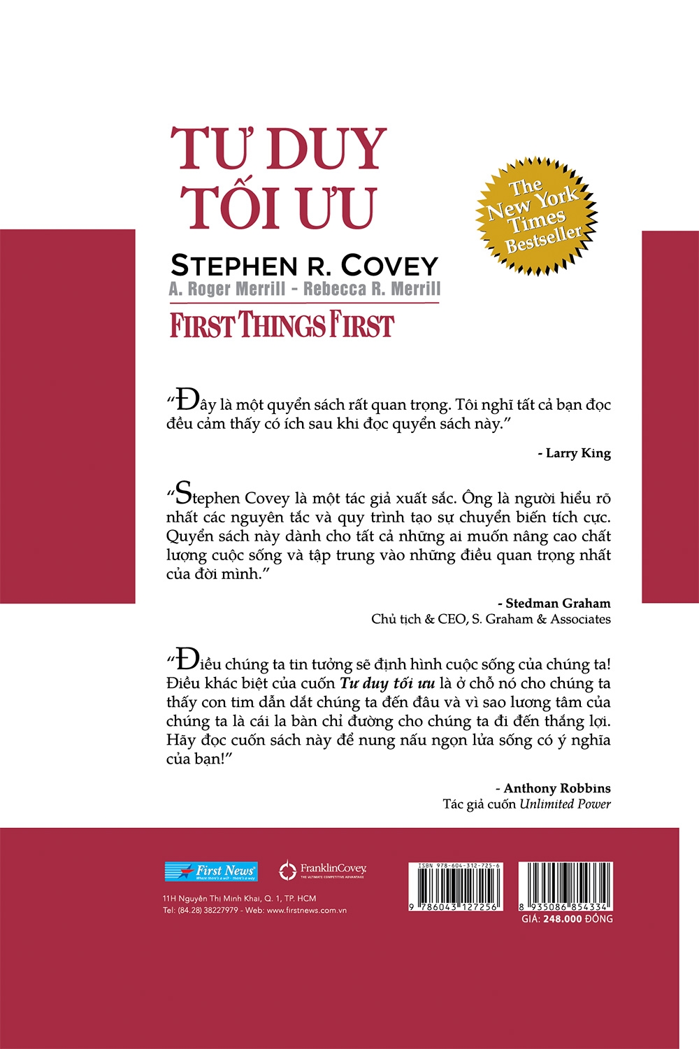 tư duy tối ưu - first things first (bìa cứng) - Ảnh 3