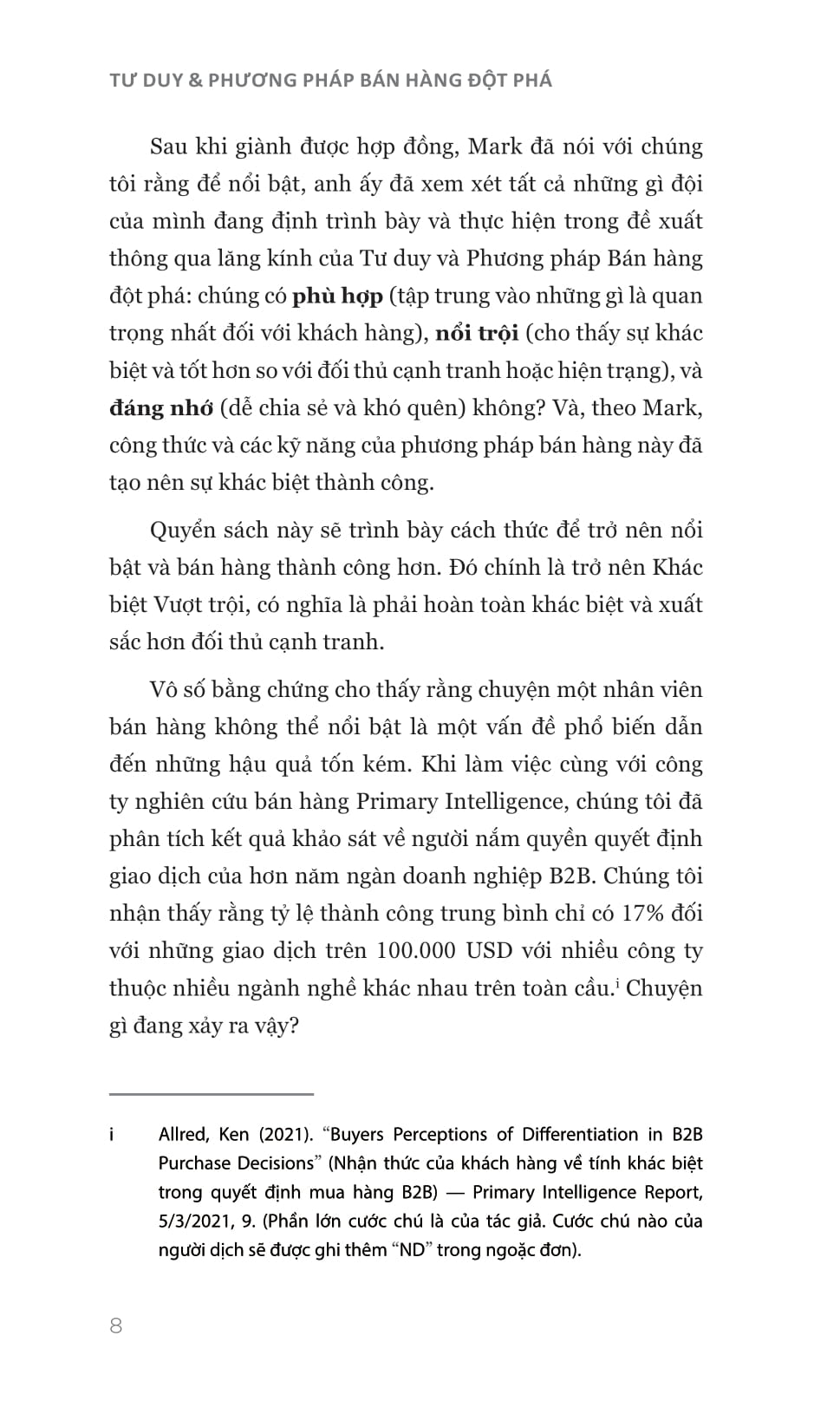 Tư Duy Và Phương Pháp Bán Hàng Đột Phá - Strikingly Different Selling - Ảnh 9