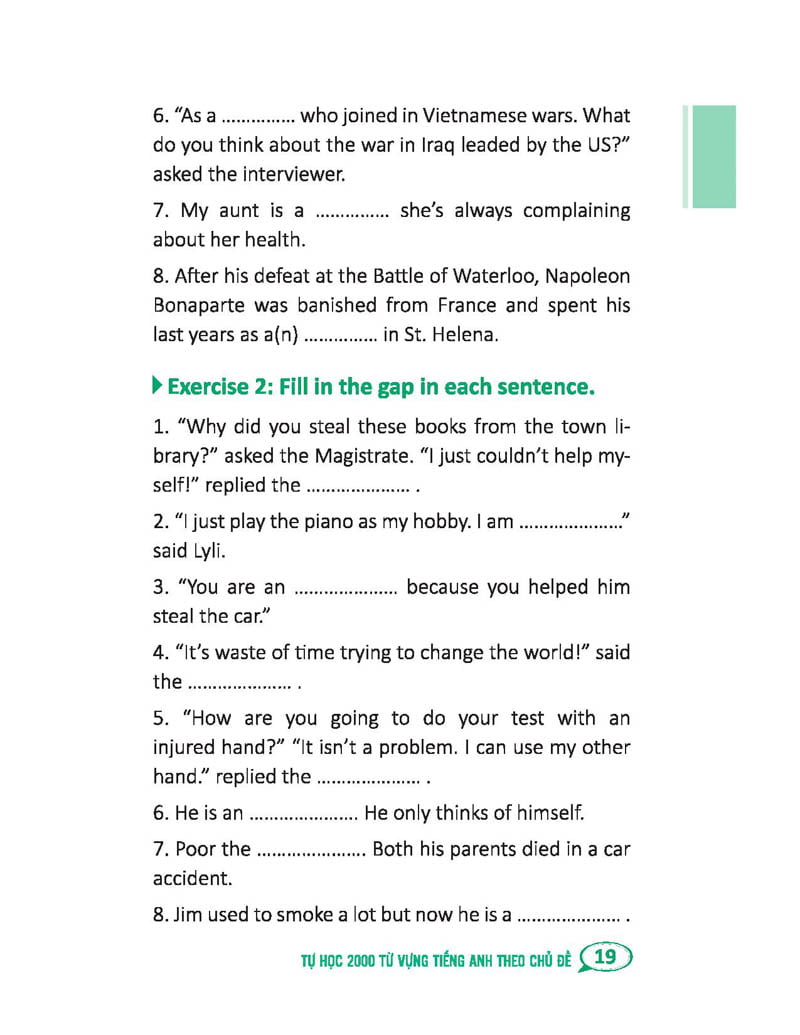 tự học 2000 từ vựng tiếng anh theo chủ đề (tái bản) - Ảnh 21