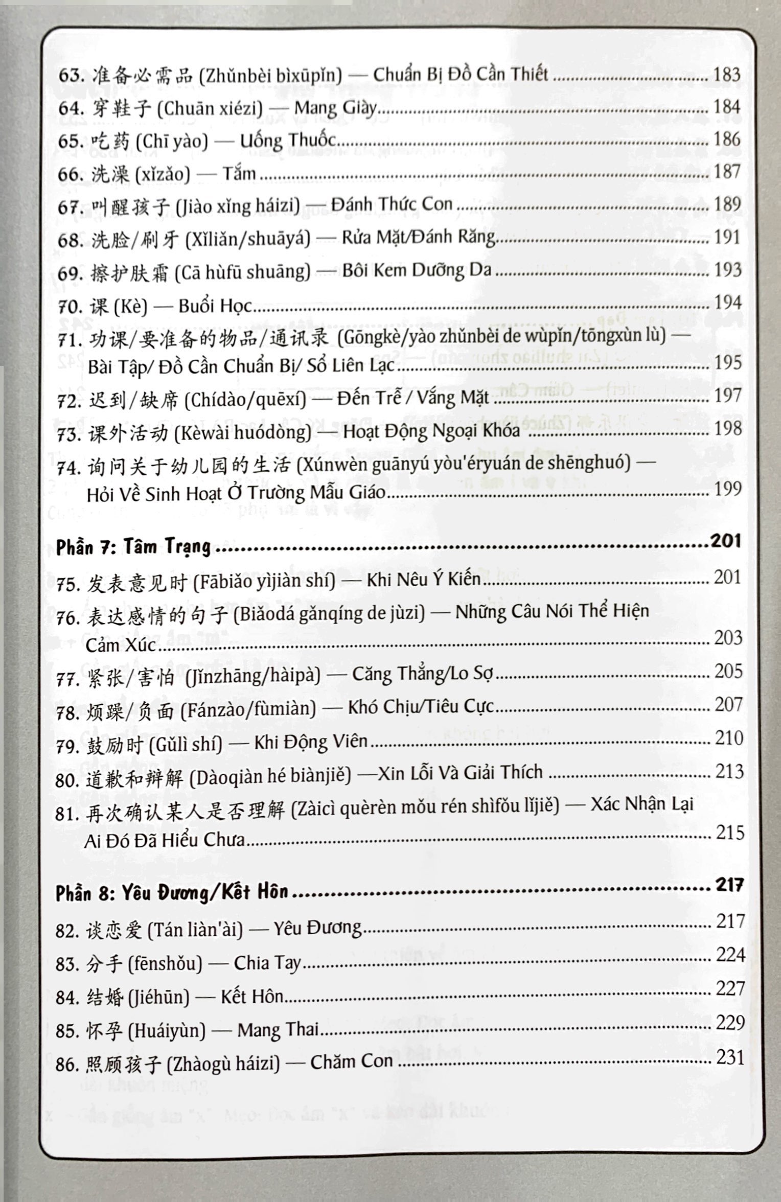 tự học 5000 câu giao tiếp tiếng trung thông dụng - Ảnh 7
