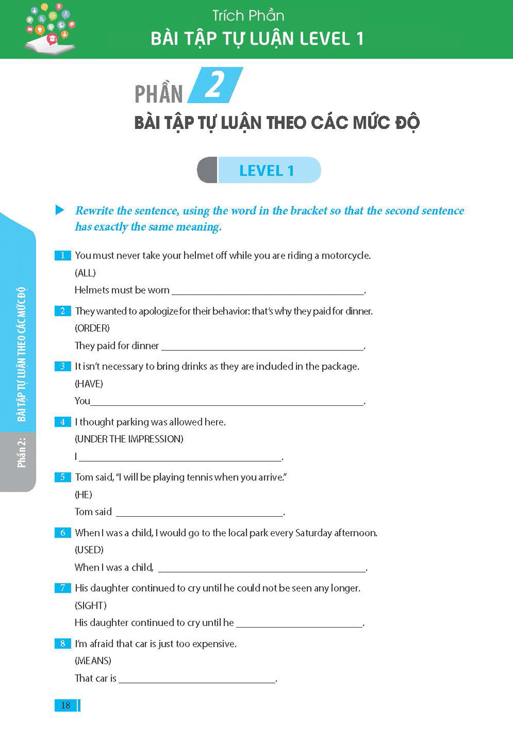 tự học đột phá - kĩ năng viết lại câu tiếng anh - Ảnh 5