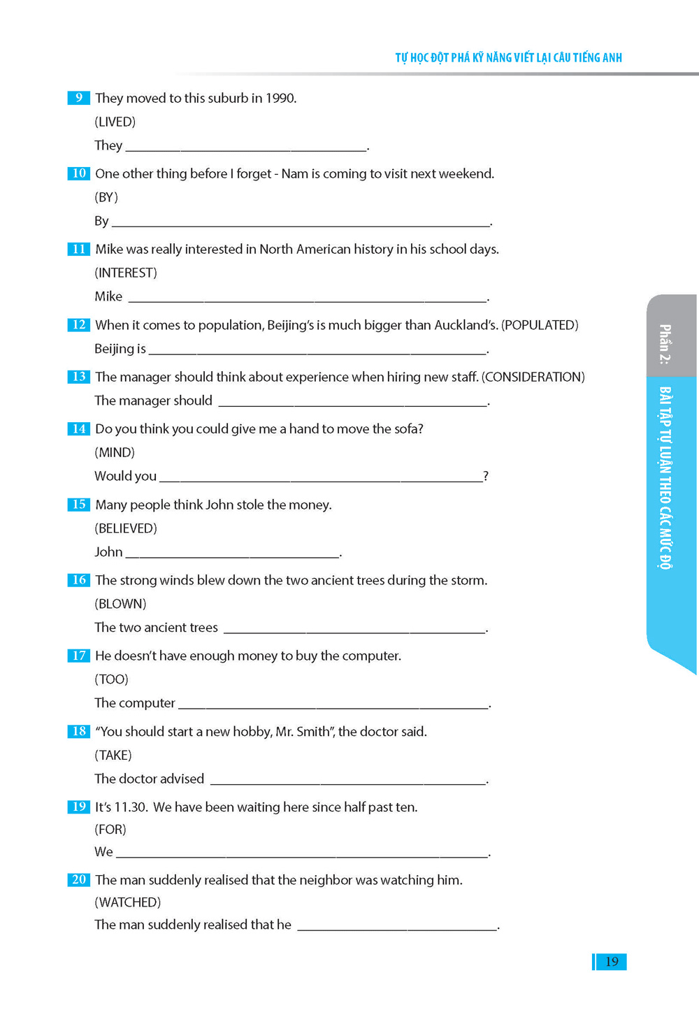 tự học đột phá - kĩ năng viết lại câu tiếng anh - Ảnh 6