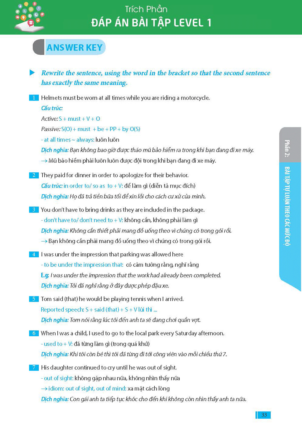 tự học đột phá - kĩ năng viết lại câu tiếng anh - Ảnh 7