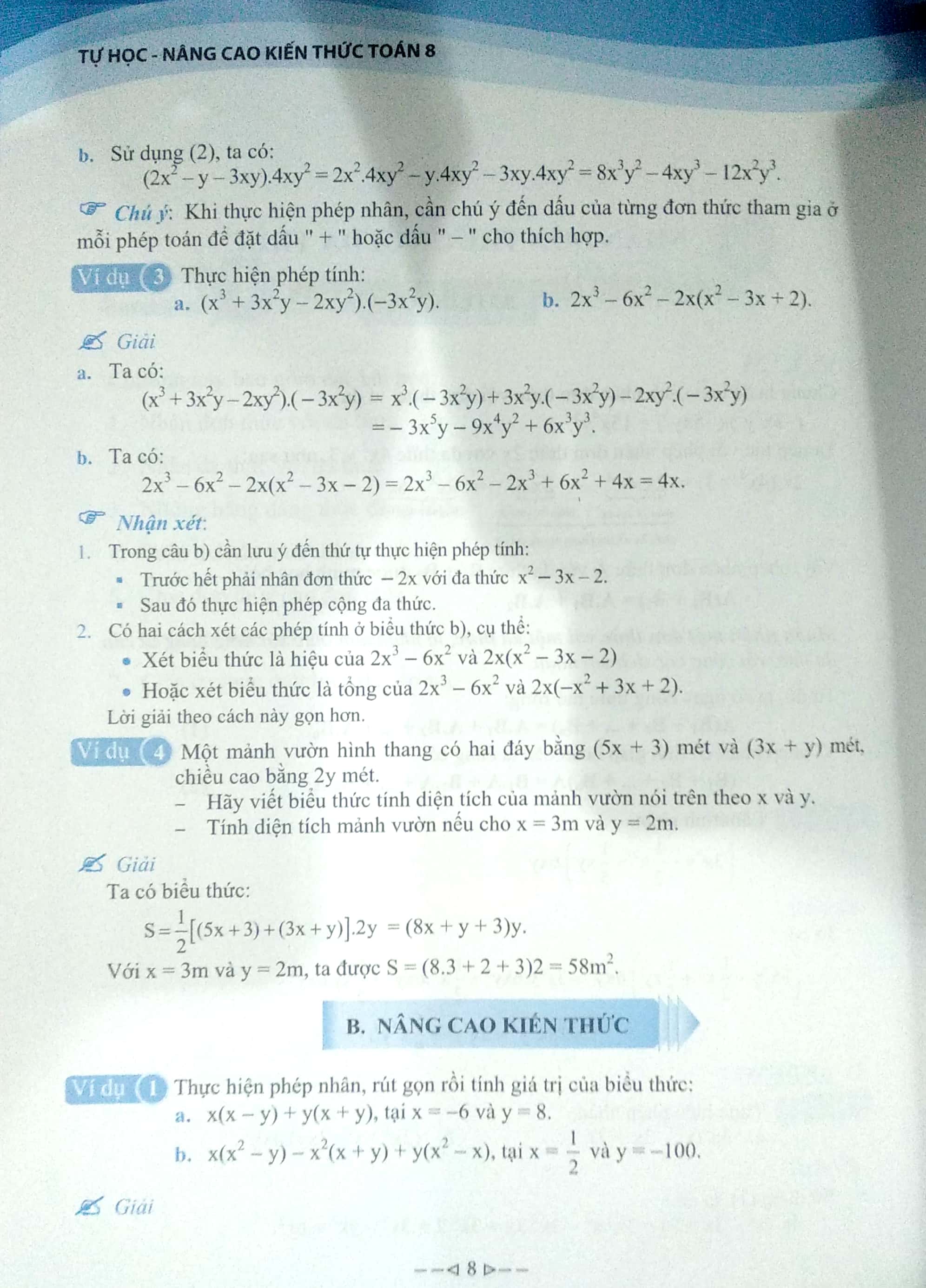 Tự Học - Nâng Cao Kiến Thức Toán Lớp 8 - Ảnh 5