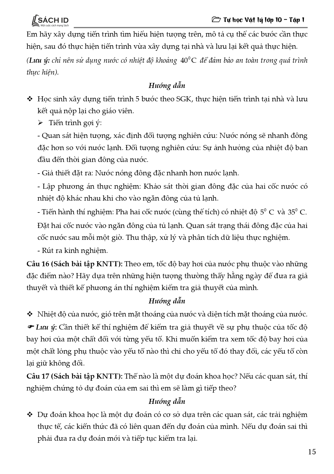 tự học vật lí lớp 10 - tập 1 (theo chương trình sgk mới) - Ảnh 12