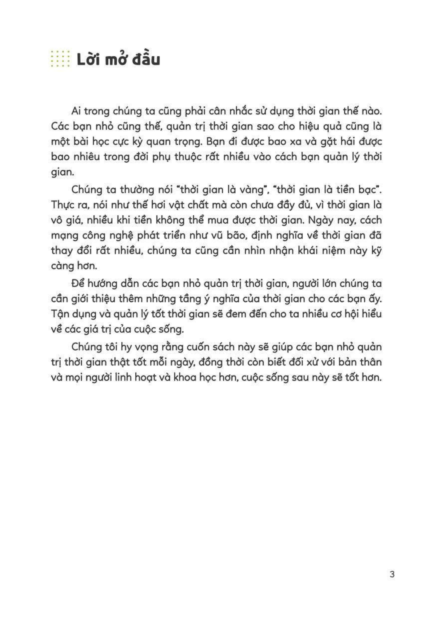 tự lập từ tiểu học - quản trị thời gian - Ảnh 2