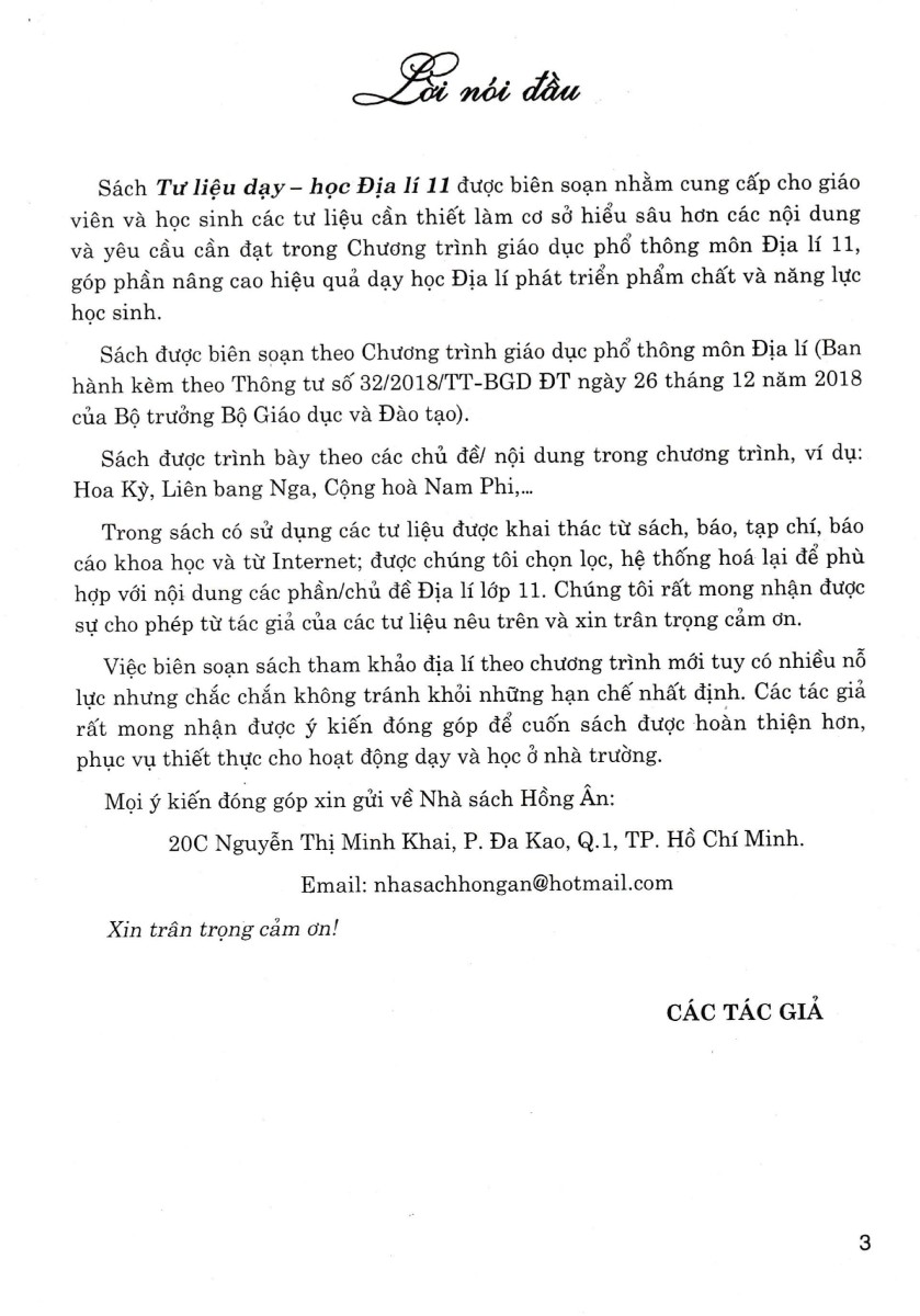 tư liệu dạy - học địa lí 11 (dùng chung cho các bộ sgk hiện hành) - Ảnh 3