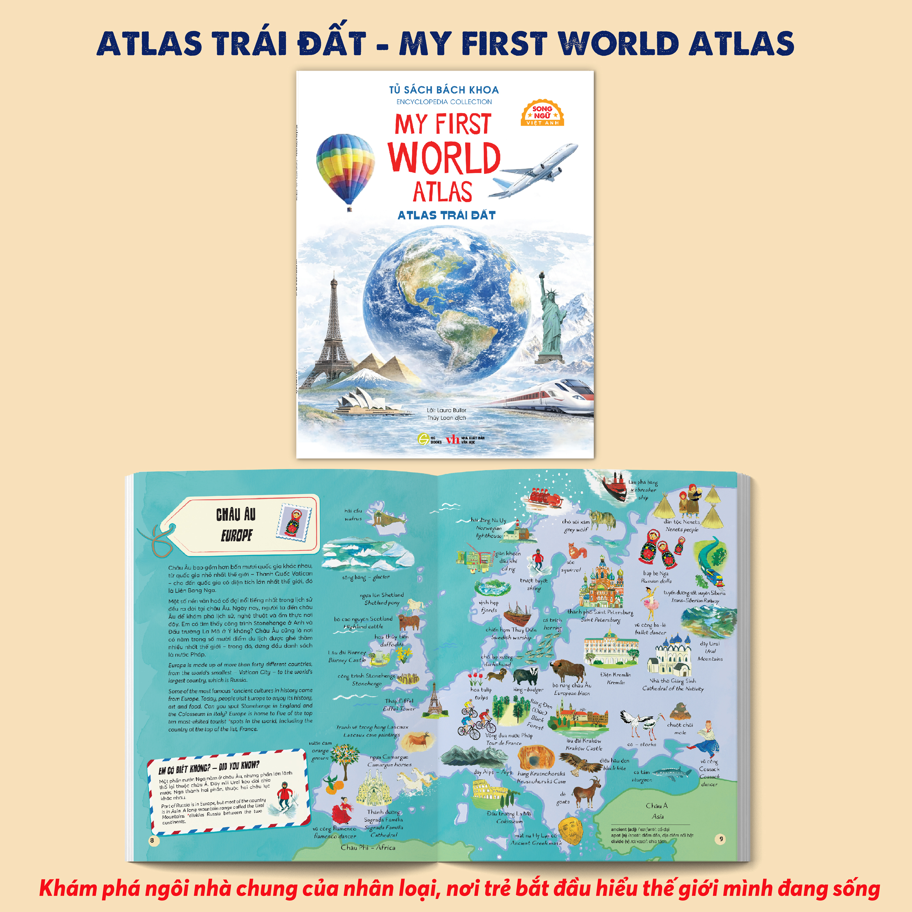 Tủ Sách Bách Khoa - Encyclopedia Collection - Atlas Trái Đất - My First World Atlas - Song Ngữ Việt-Anh - Ảnh 3