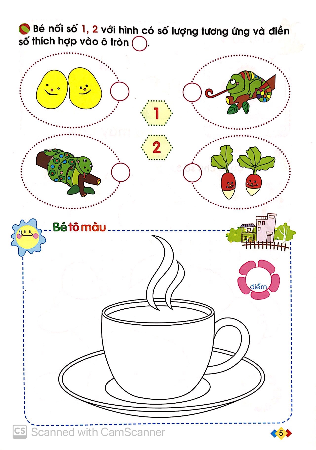 tủ sách bé vào lớp một - bé tập tô và làm quen với chữ số (tái bản 2019) - Ảnh 6