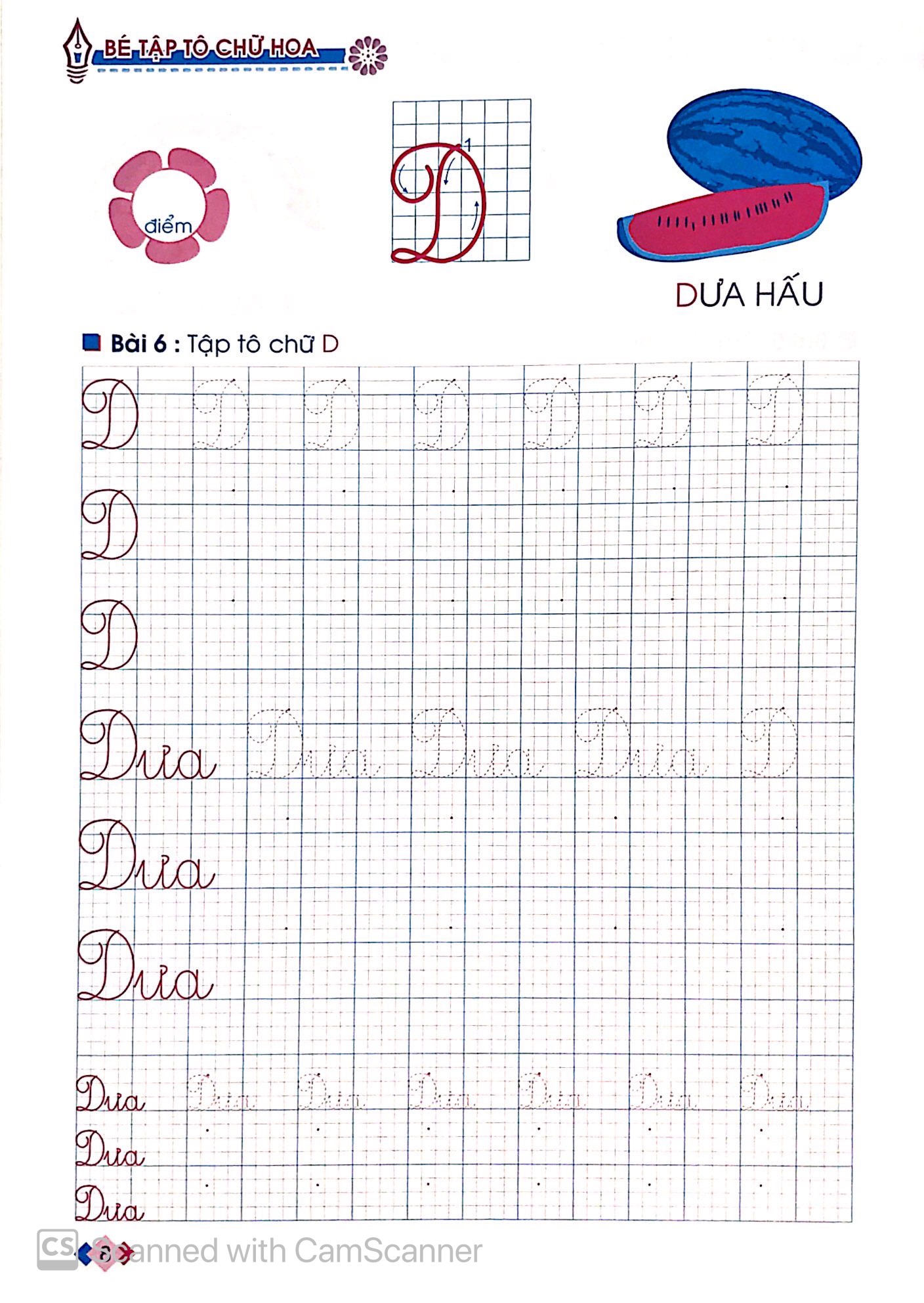 tủ sách cho bé vào lớp 1 - bé tập tô chữ hoa dành cho học sinh mẫu giáo lớn - Ảnh 8