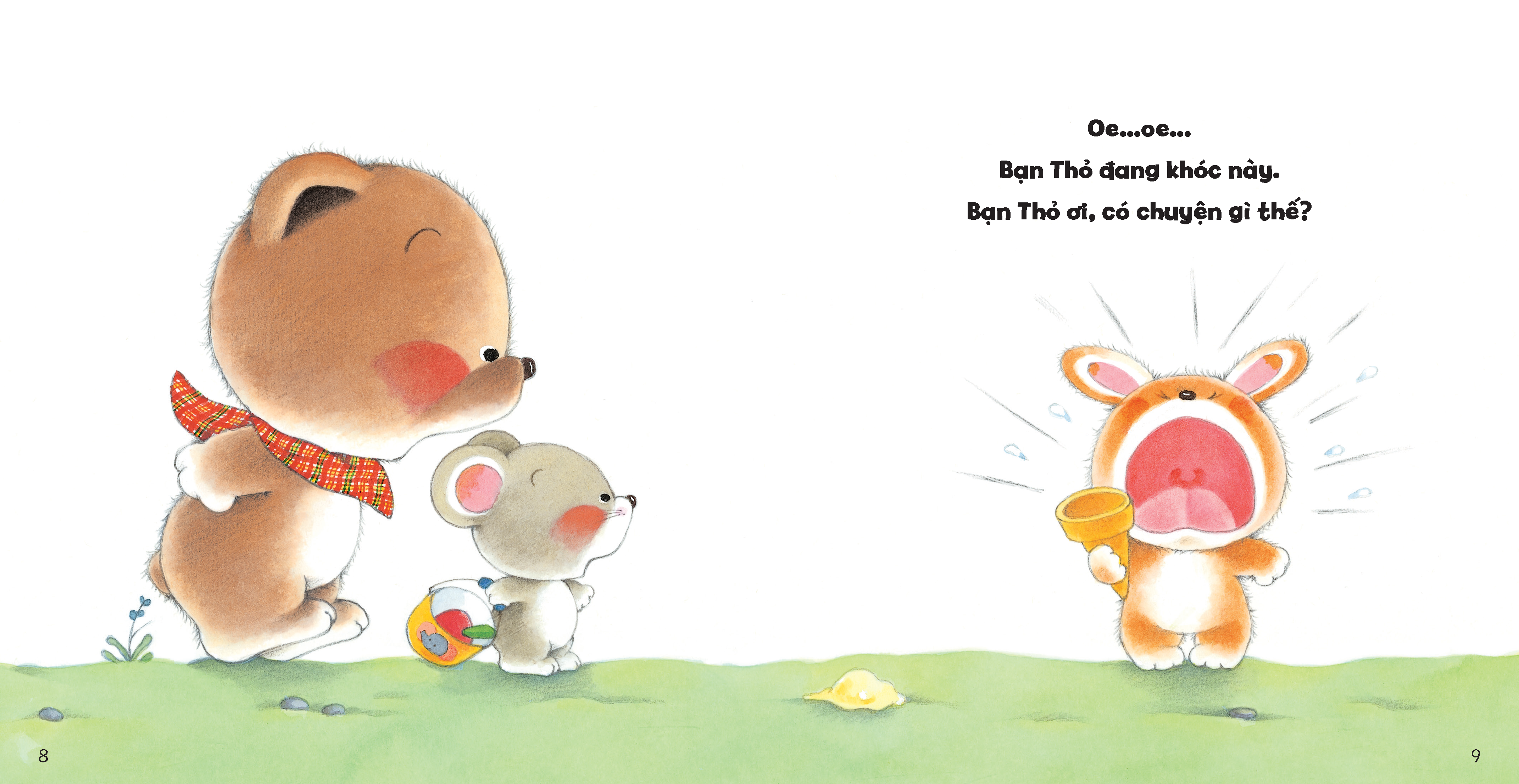 tủ sách ehon cho bé - bạn nào đang khóc nhỉ?​ - bìa cứng - Ảnh 5