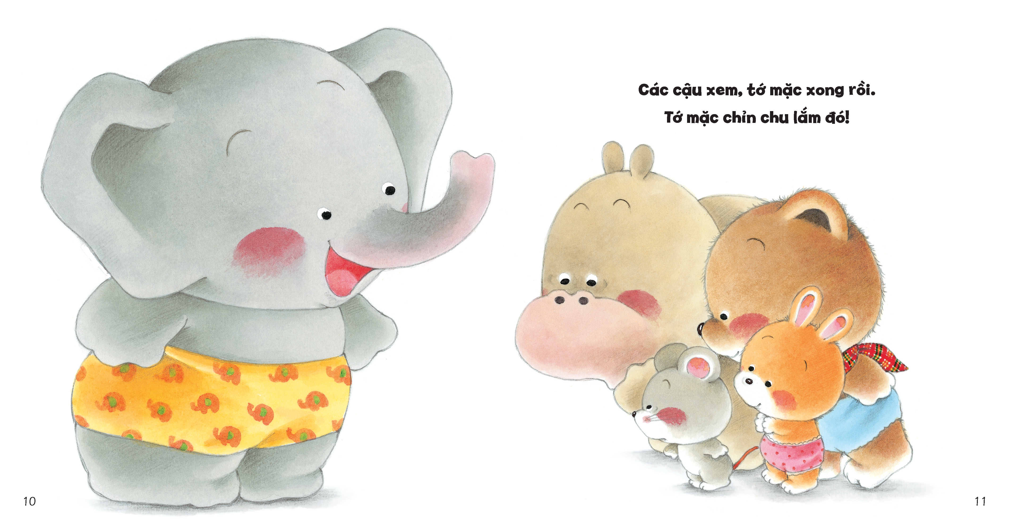 tủ sách ehon cho bé - bé mặc quần được rồi!​ - bìa cứng - Ảnh 5