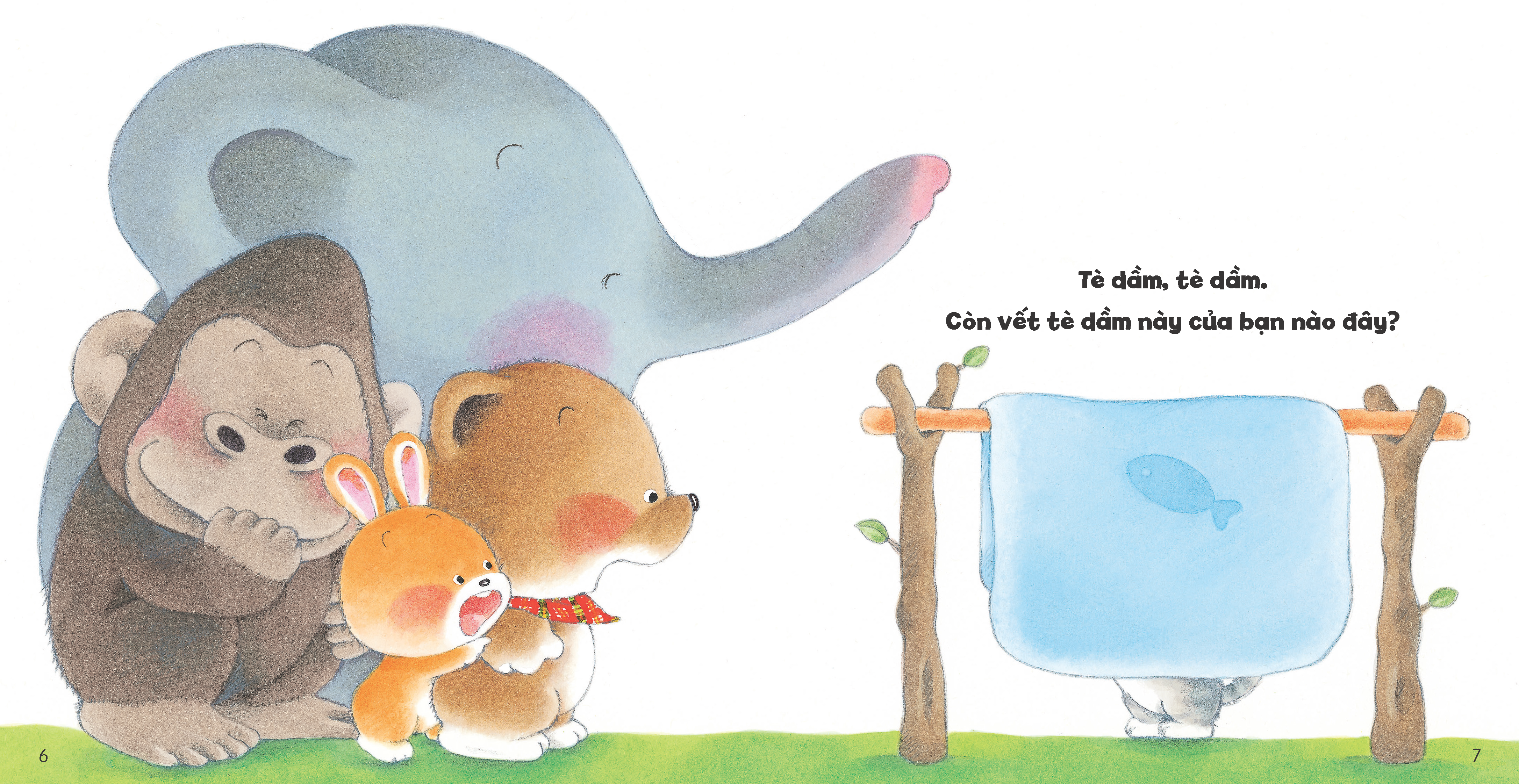 tủ sách ehon cho bé - vết tè dầm​ - bìa cứng - Ảnh 4