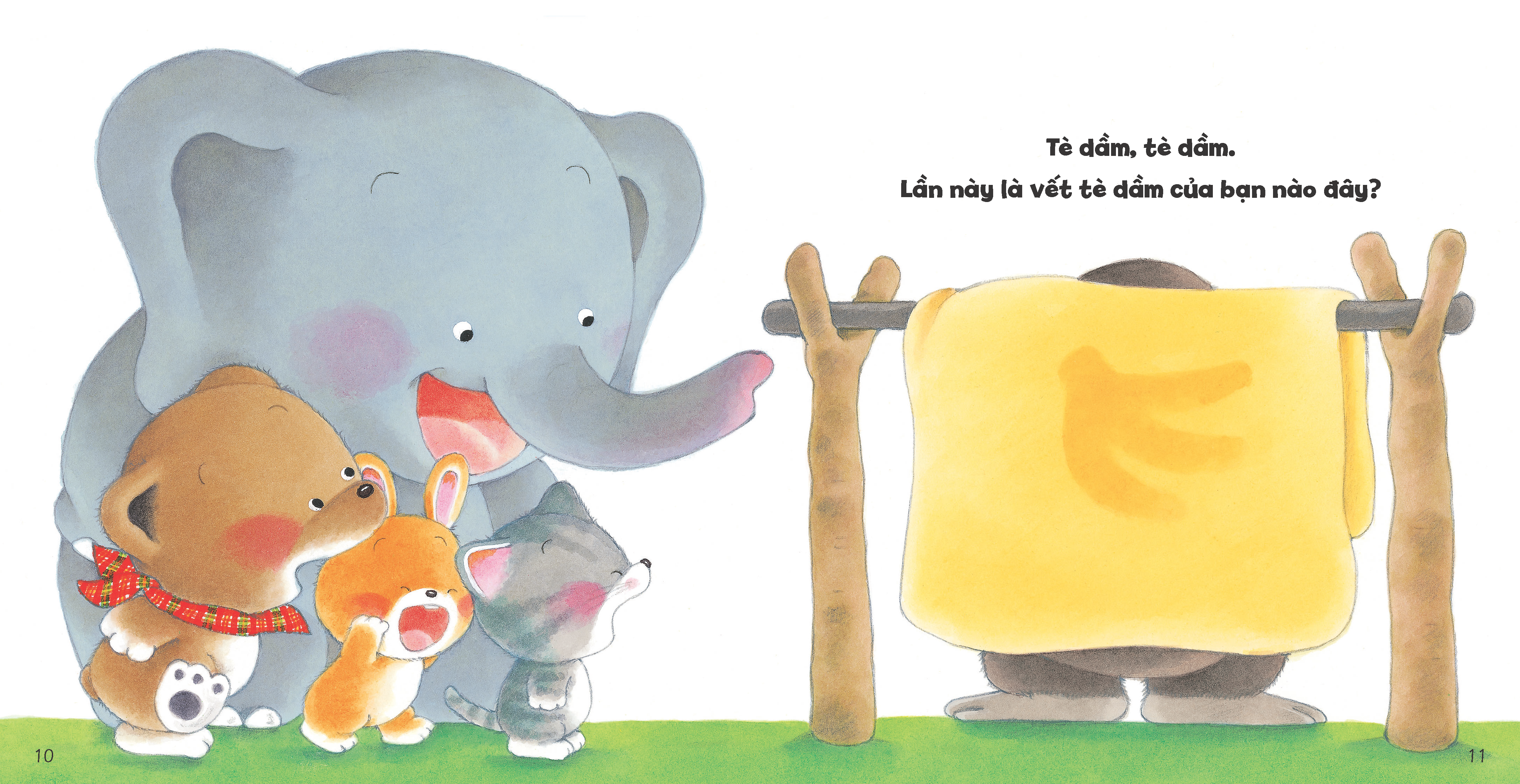 tủ sách ehon cho bé - vết tè dầm​ - bìa cứng - Ảnh 5